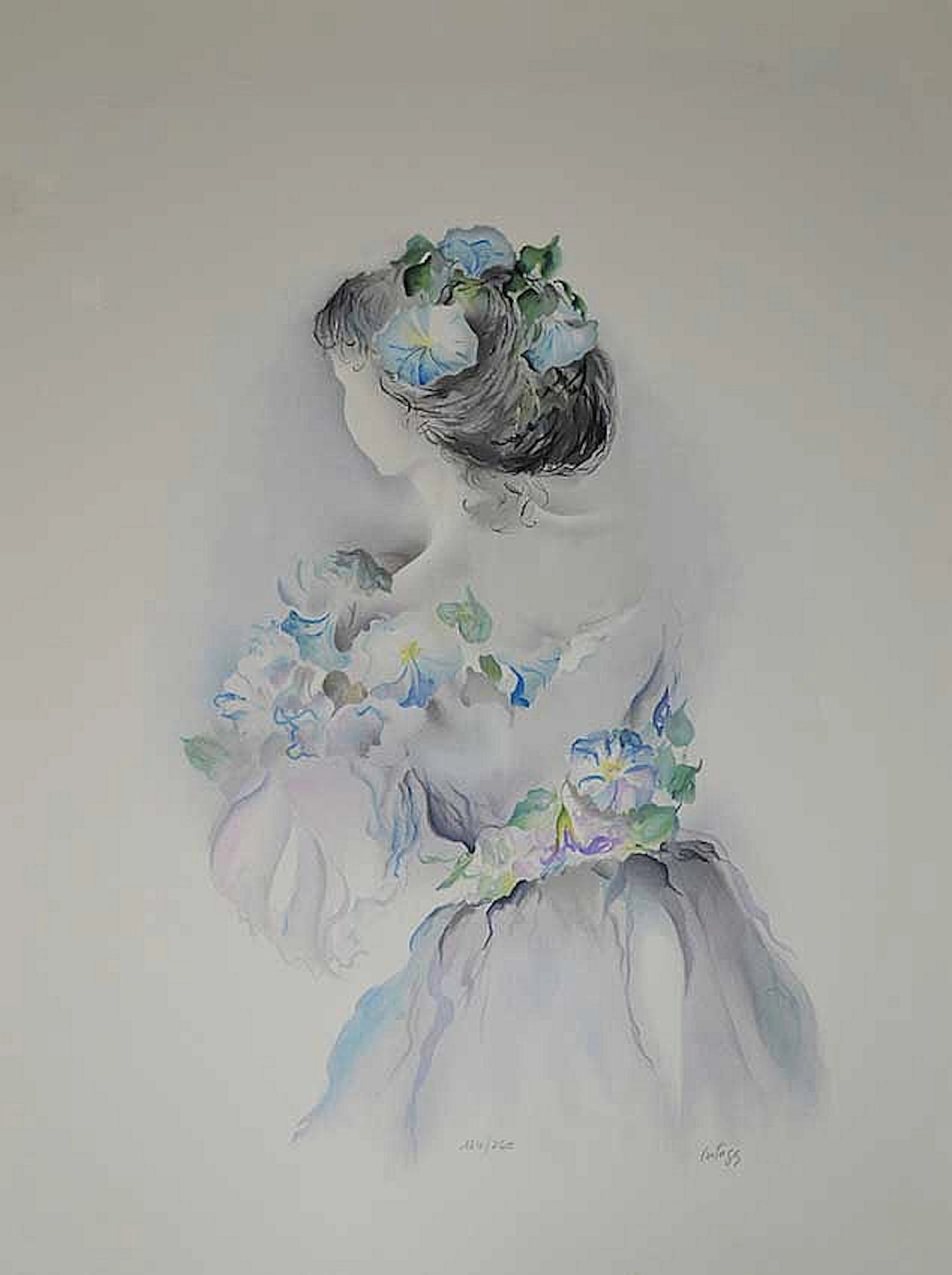 LESTAGE Denise - JEUNE FILLE AU BOUQUET