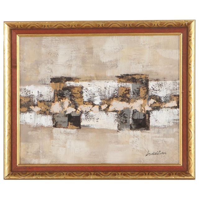 K. Hillman Abstract Oil Painting | Barnebys