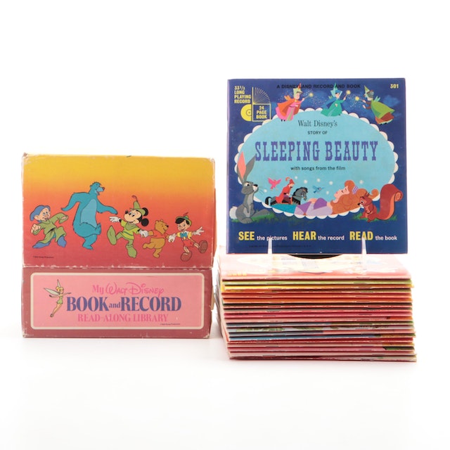 "My Walt Disney Book And Record Read-Along Library" Partial Box Set ...