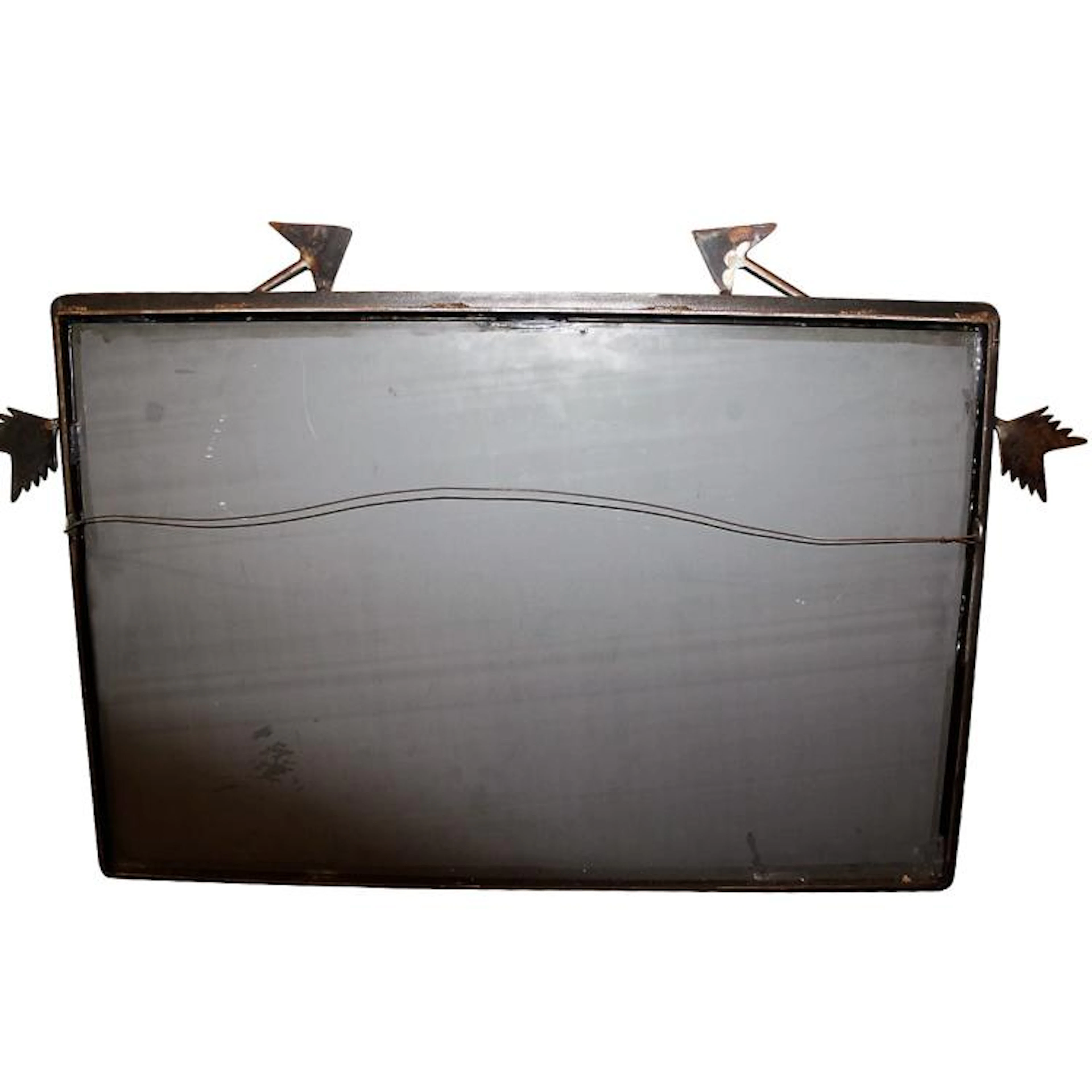 Rustic Iron Hand Forged Hunting Lodge Mirror
