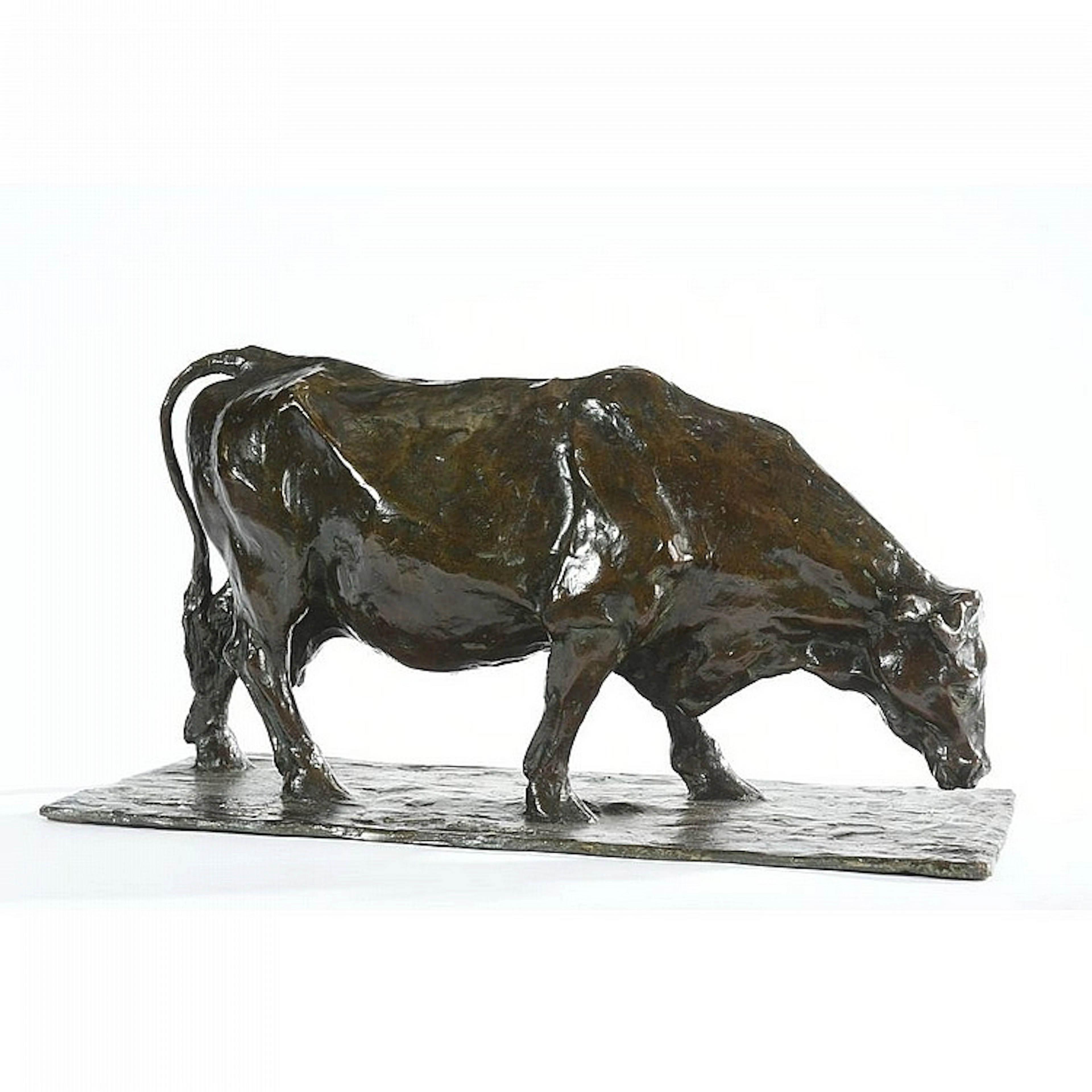 PINA Alfredo. (1883-1966). "Cow. Bronze with a beautiful shaded brown patin