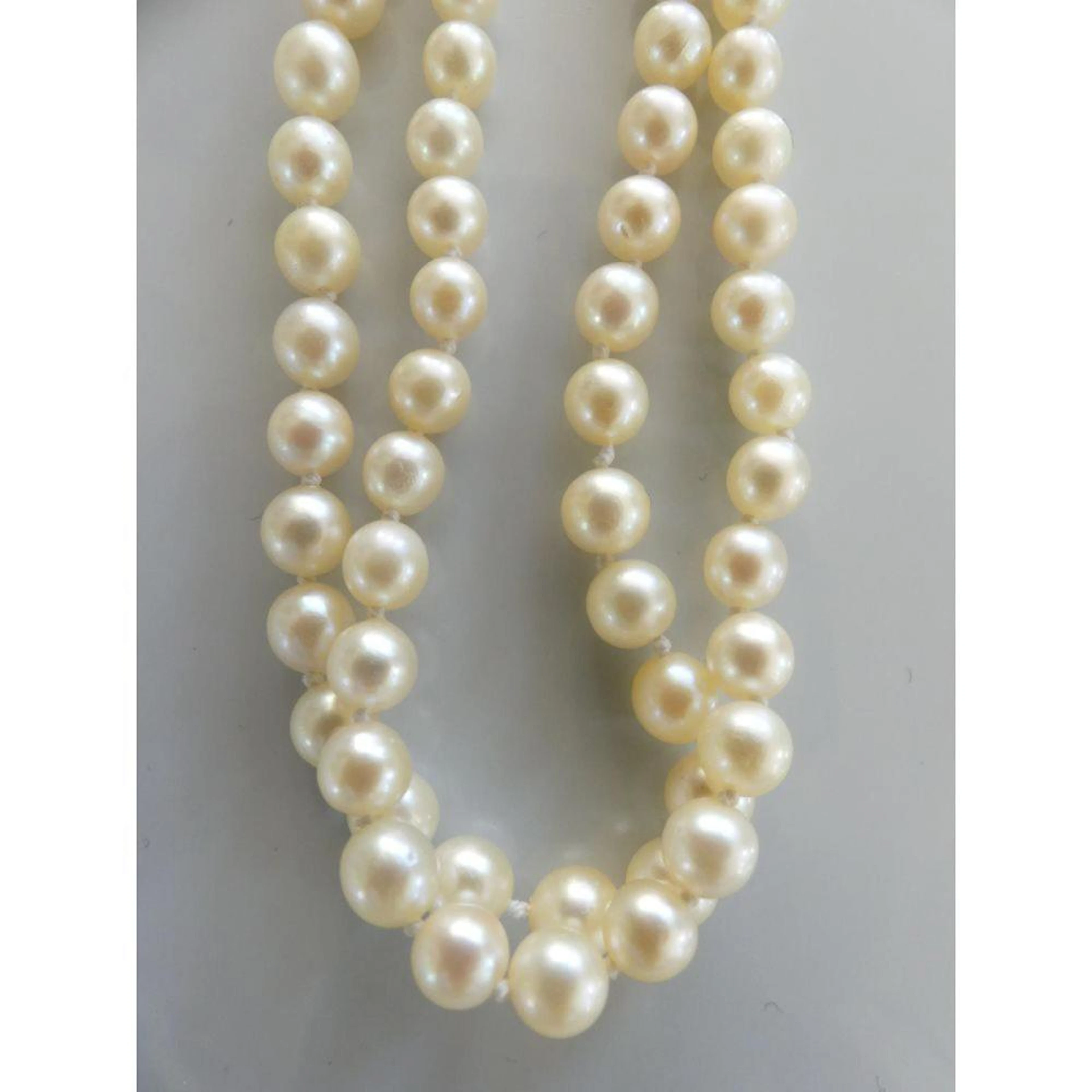 COLLIER 1 rang de perles de culture 5,2mm. L.80cm.