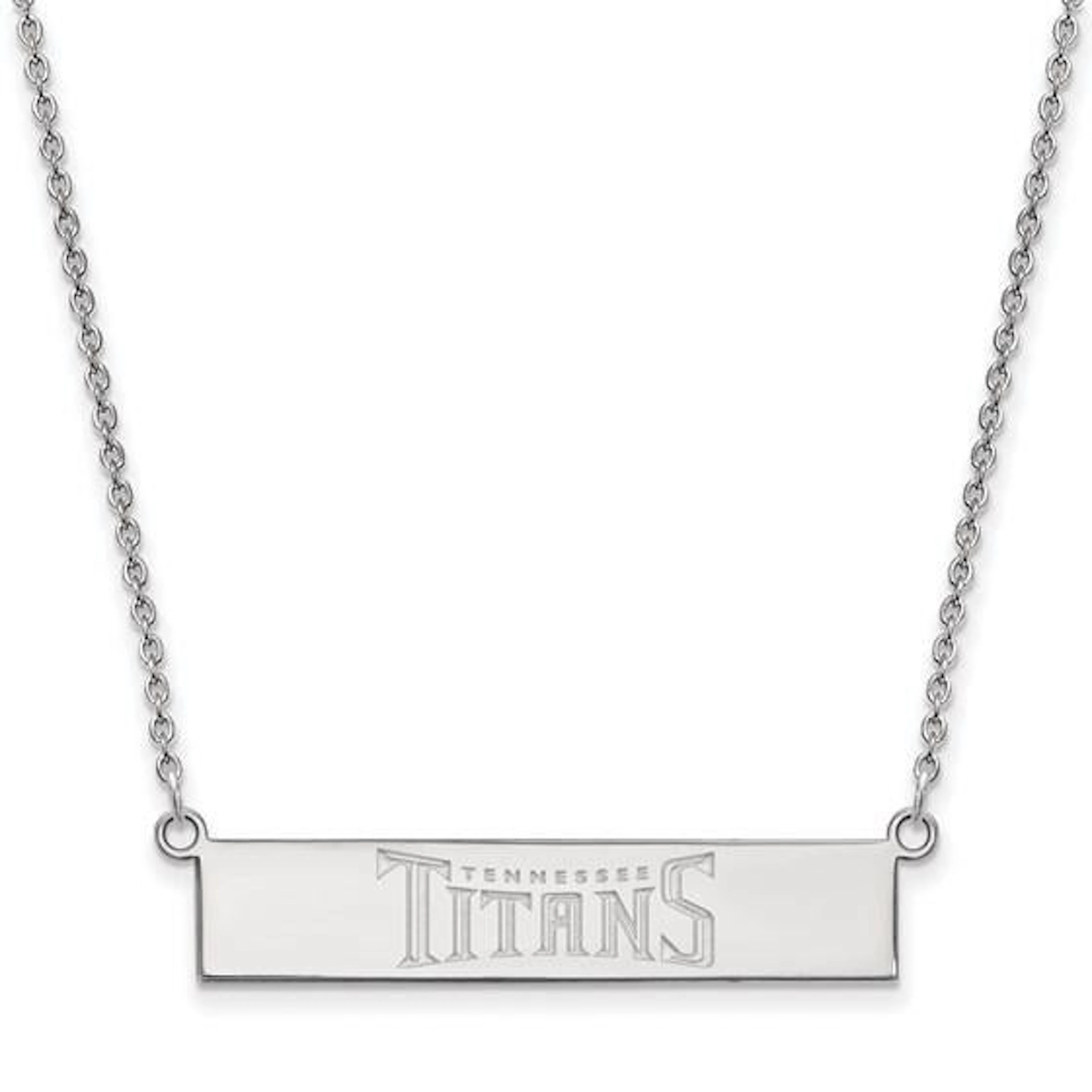 Sterling Silver Tennessee Titans Small Bar Necklace
