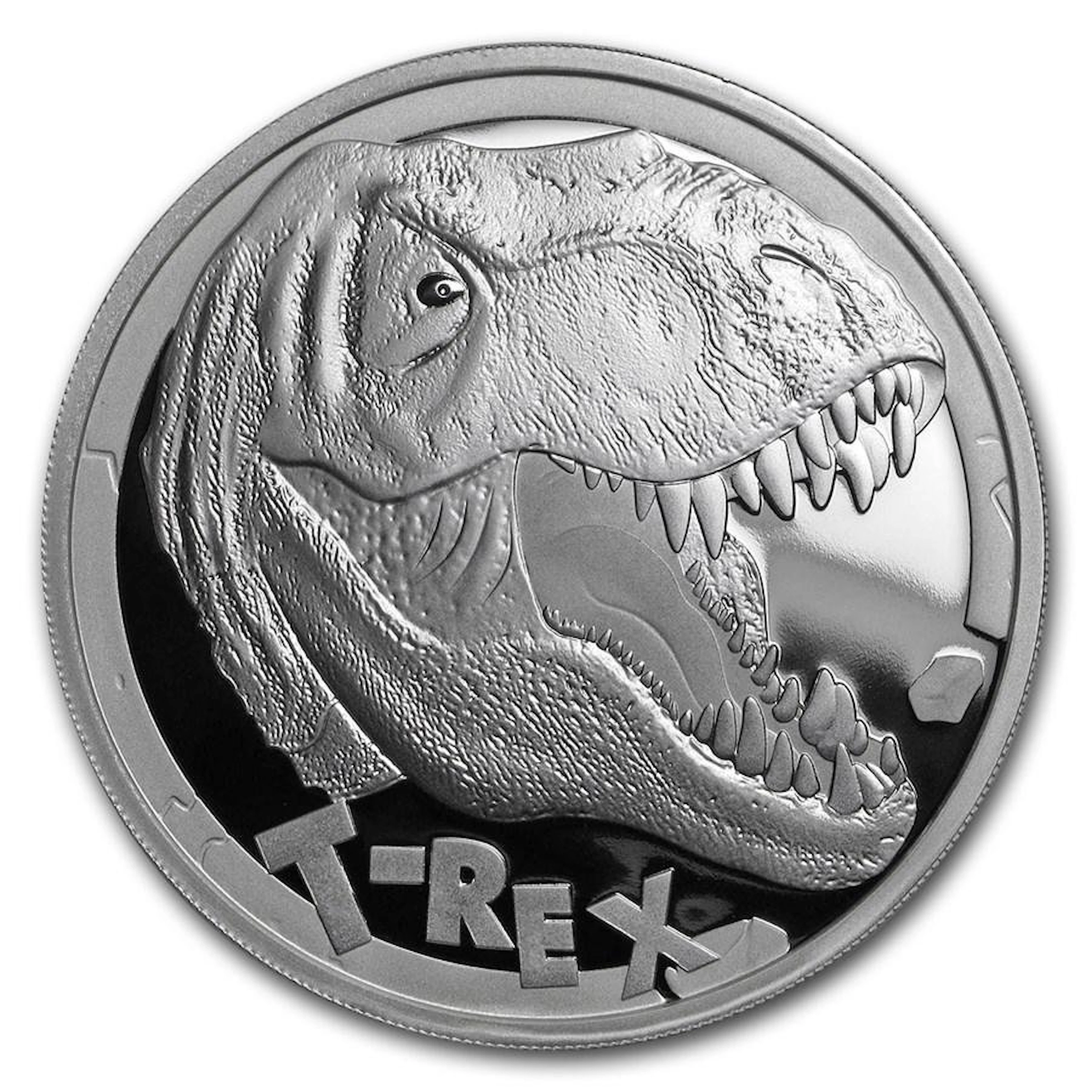 2017 Tuvalu 5 oz Silver $5 Tyrannosaurus Rex Proof