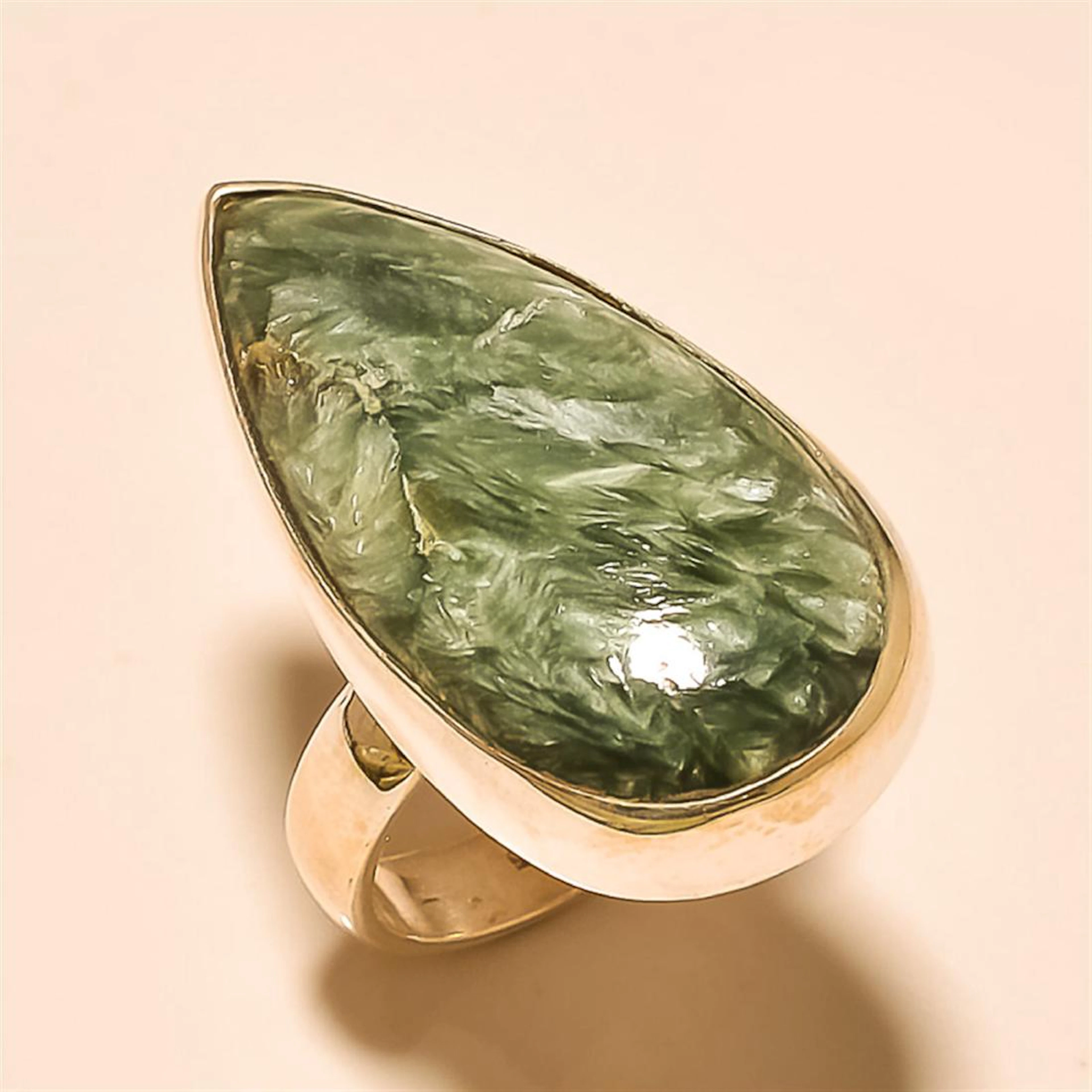 Seraphinite RING Solid Sterling Silver
