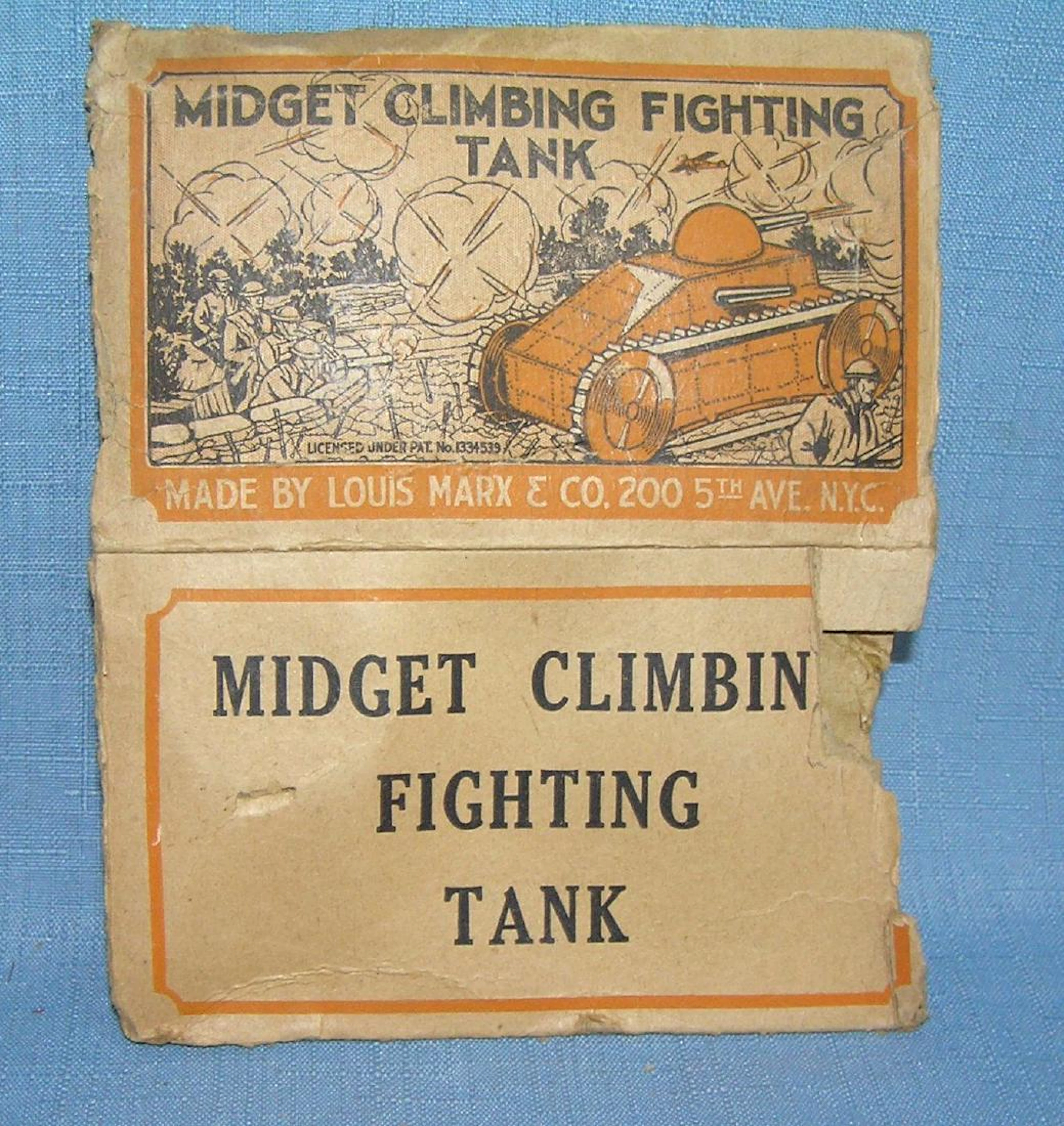 Early Louis Marx windup mechanical tank box