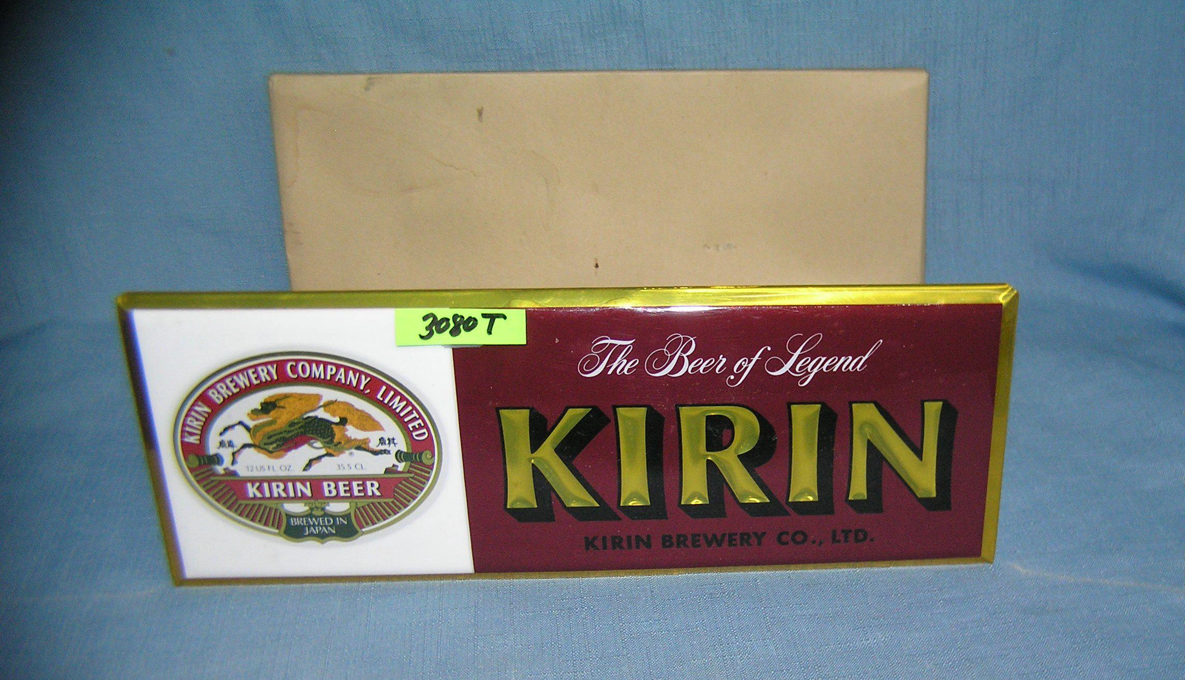 Vintage Kirin advertising cash register top or wall