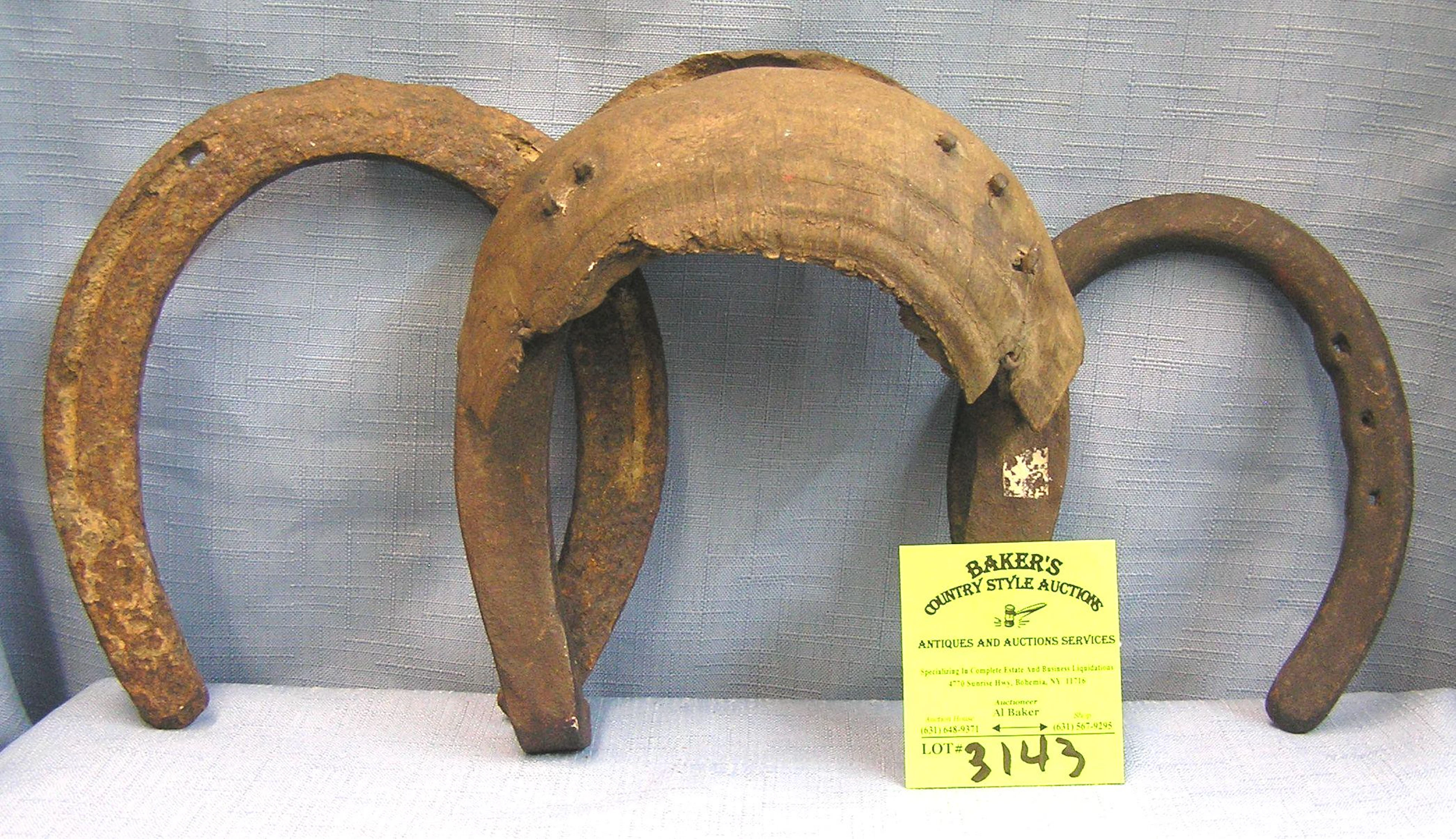 Group of three vintage horseshoes