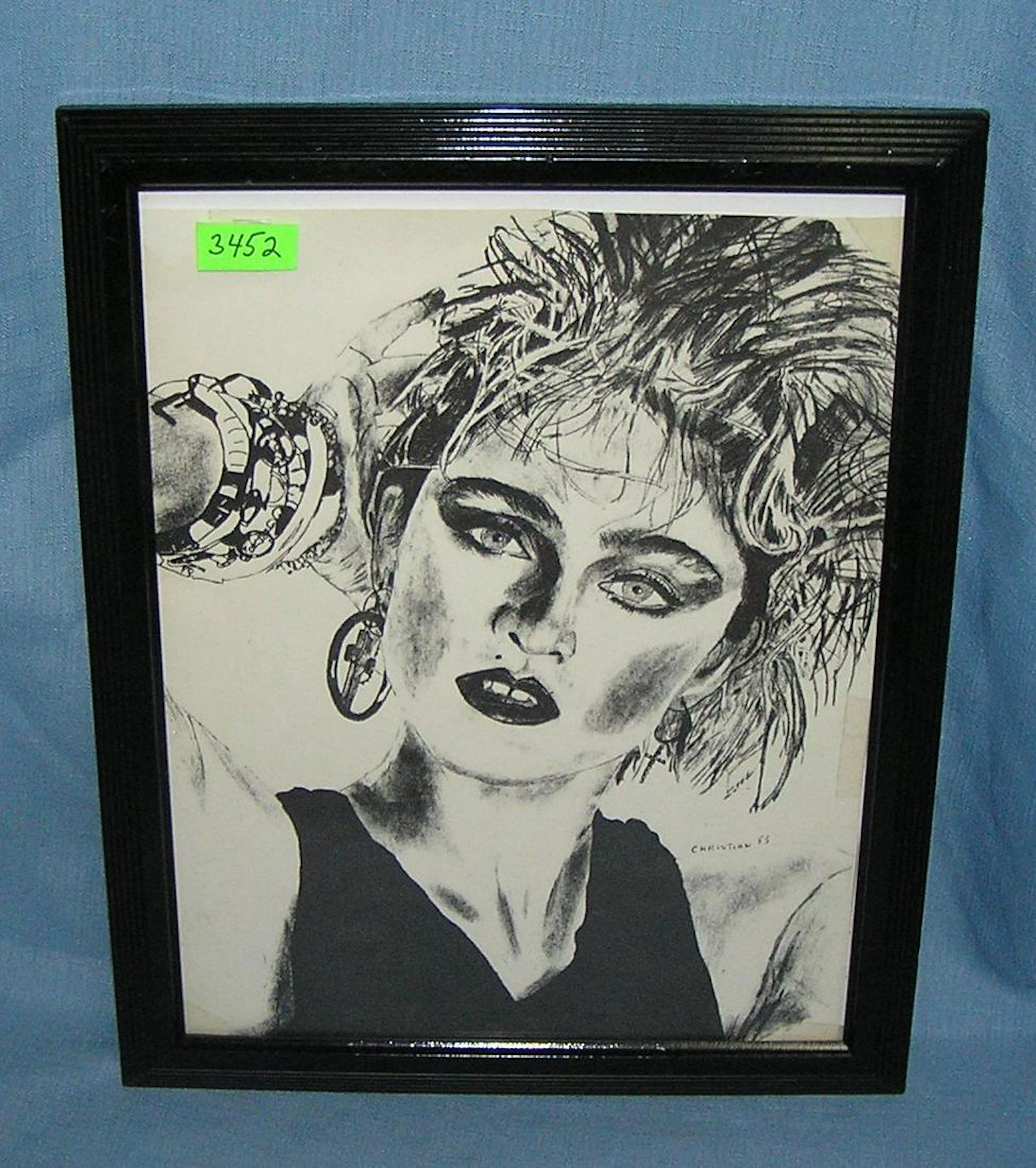 Madonna framed artist print signed Christia