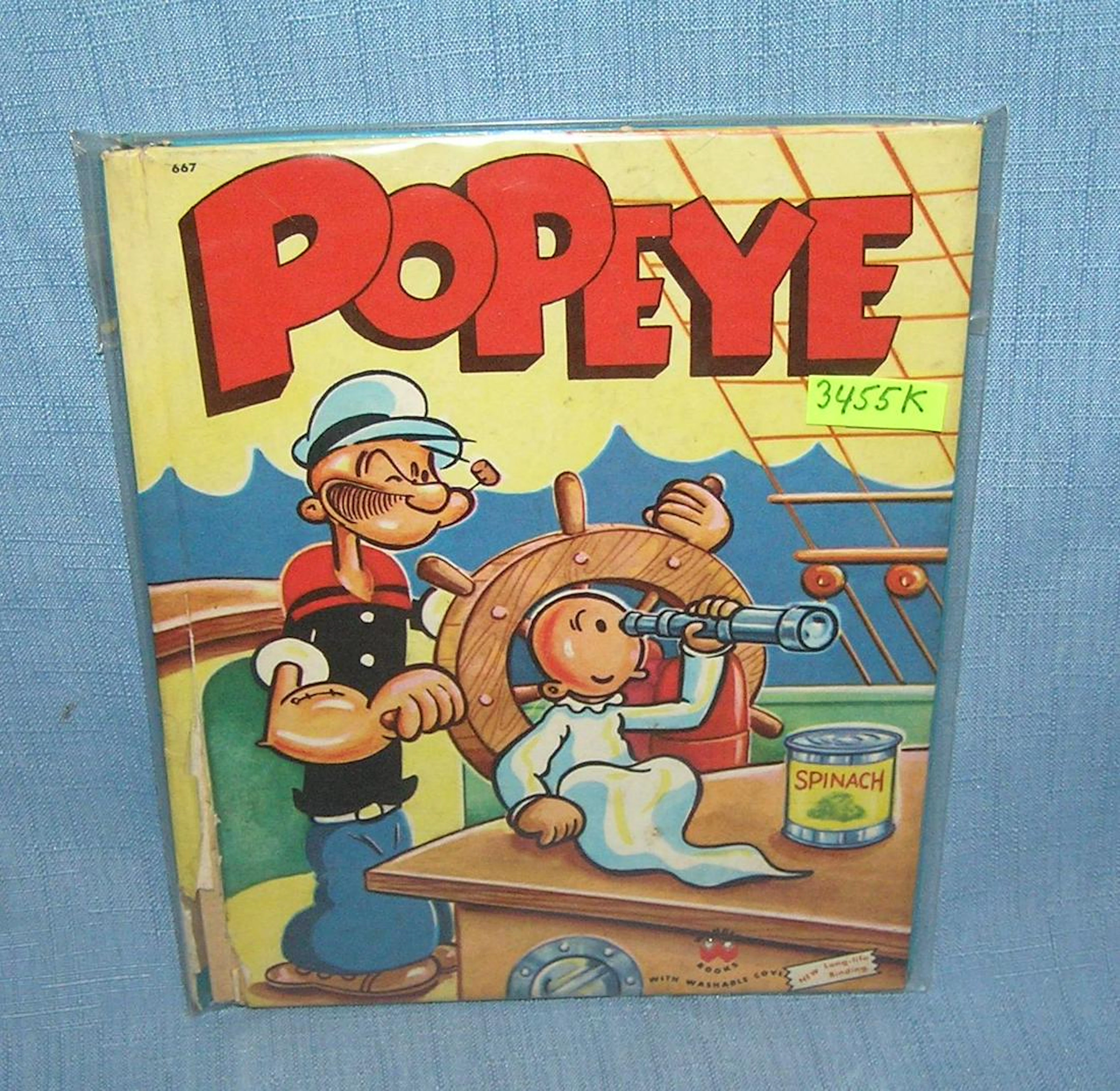 Vintage Popeye Wonder book 1955 first editio