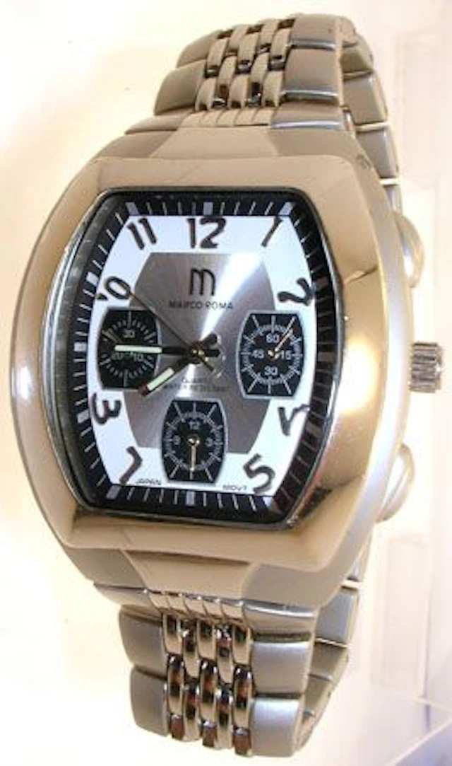 5438: Paul Jardin Mans blk/silv Dial Watch: 840505