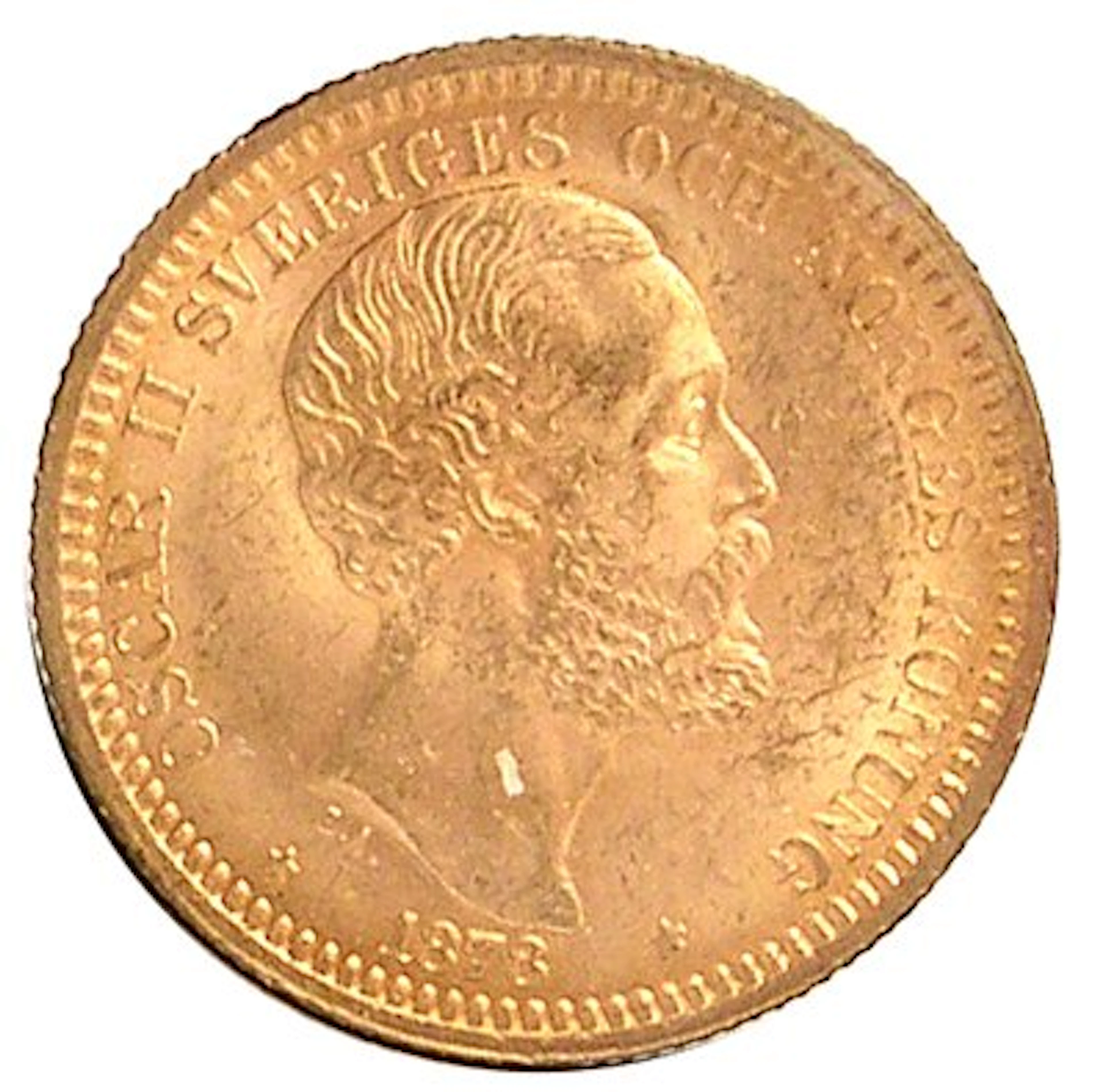 997: 22KY 1878 Oscar II Sweden 20 Kroner Coin