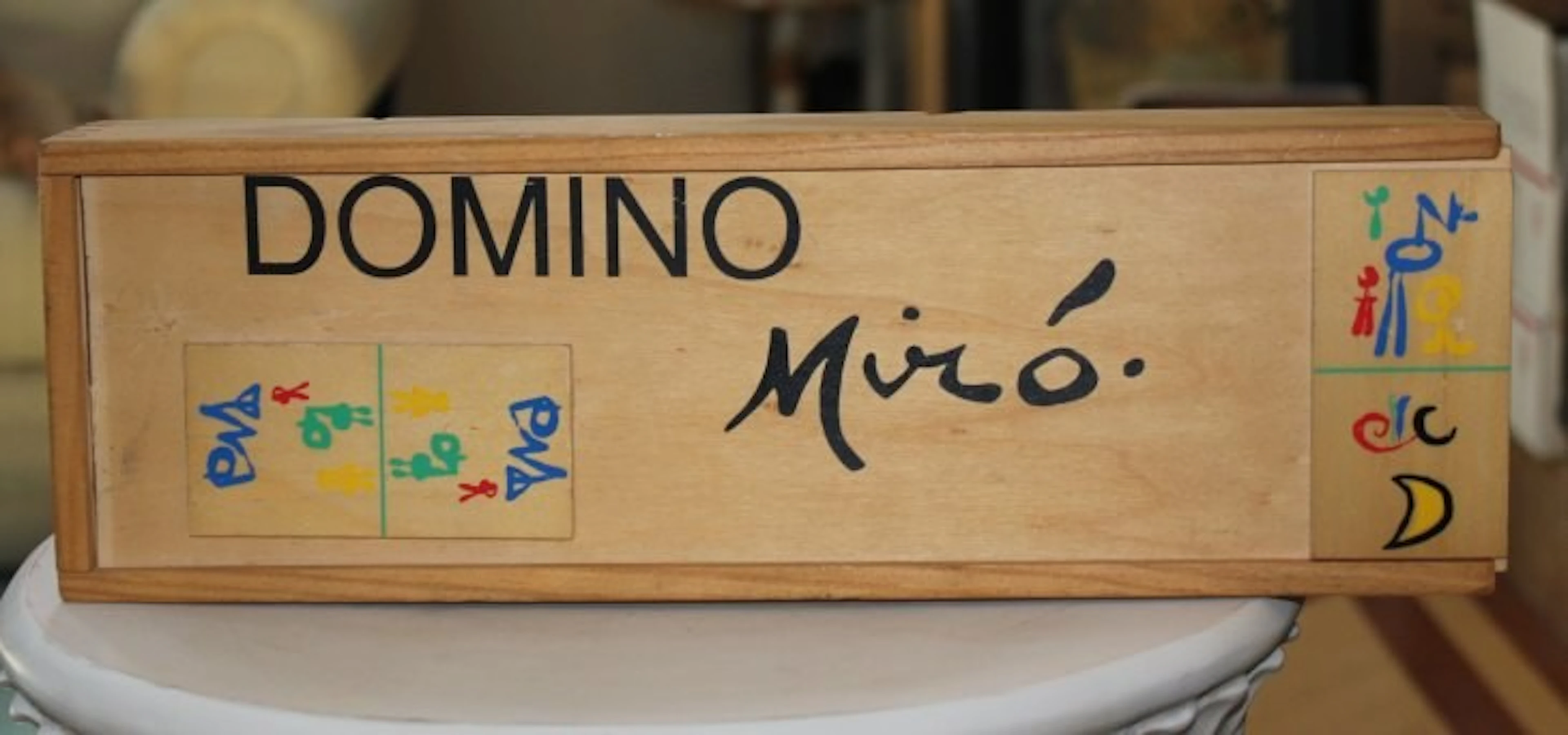 500112: BOXED SET OF MIRO DOMINOES WITH JOAN MIRO ART
