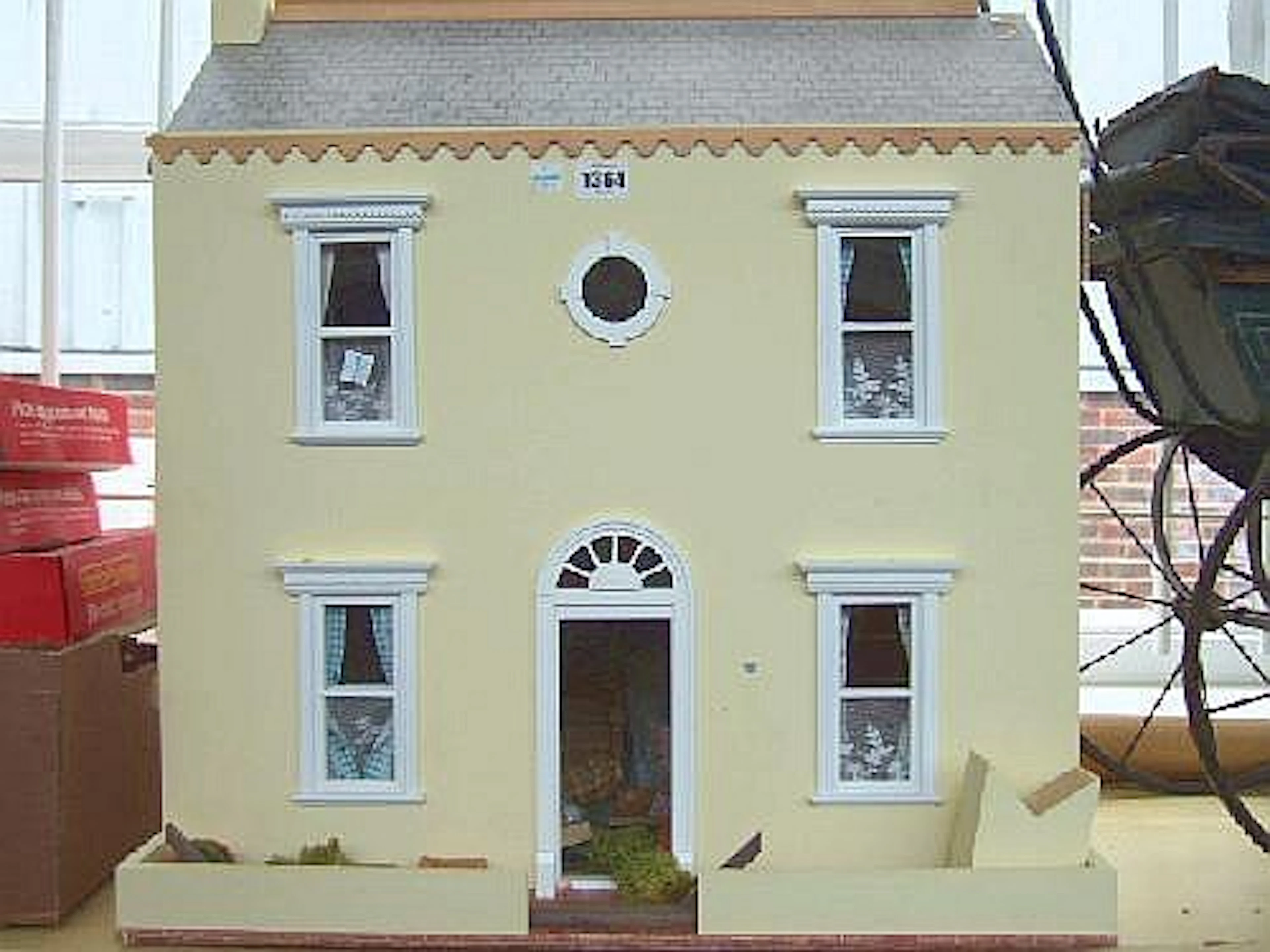 A modern dolls house in the style of a Georgian