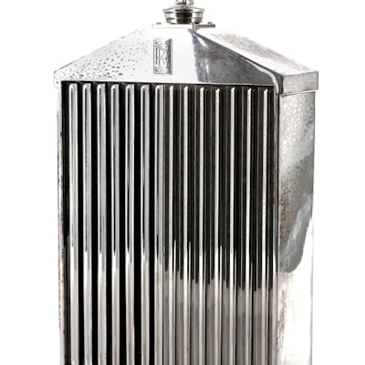 CLASSIC STABLE LTD.: A CHROME-PLATED ROLLS ROYCE RADIATOR FLASK OR DECANTER