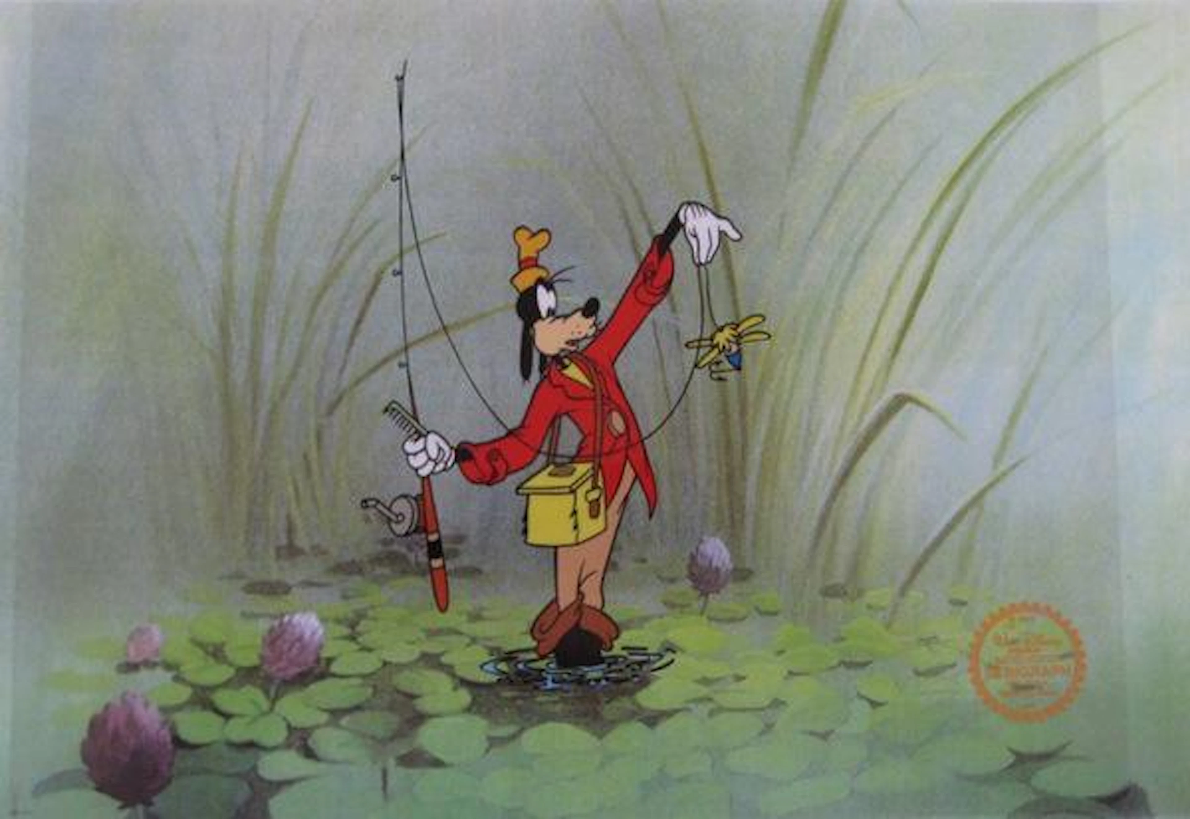 Disney GOOFY HOW TO FISH Original Serigraph Cel