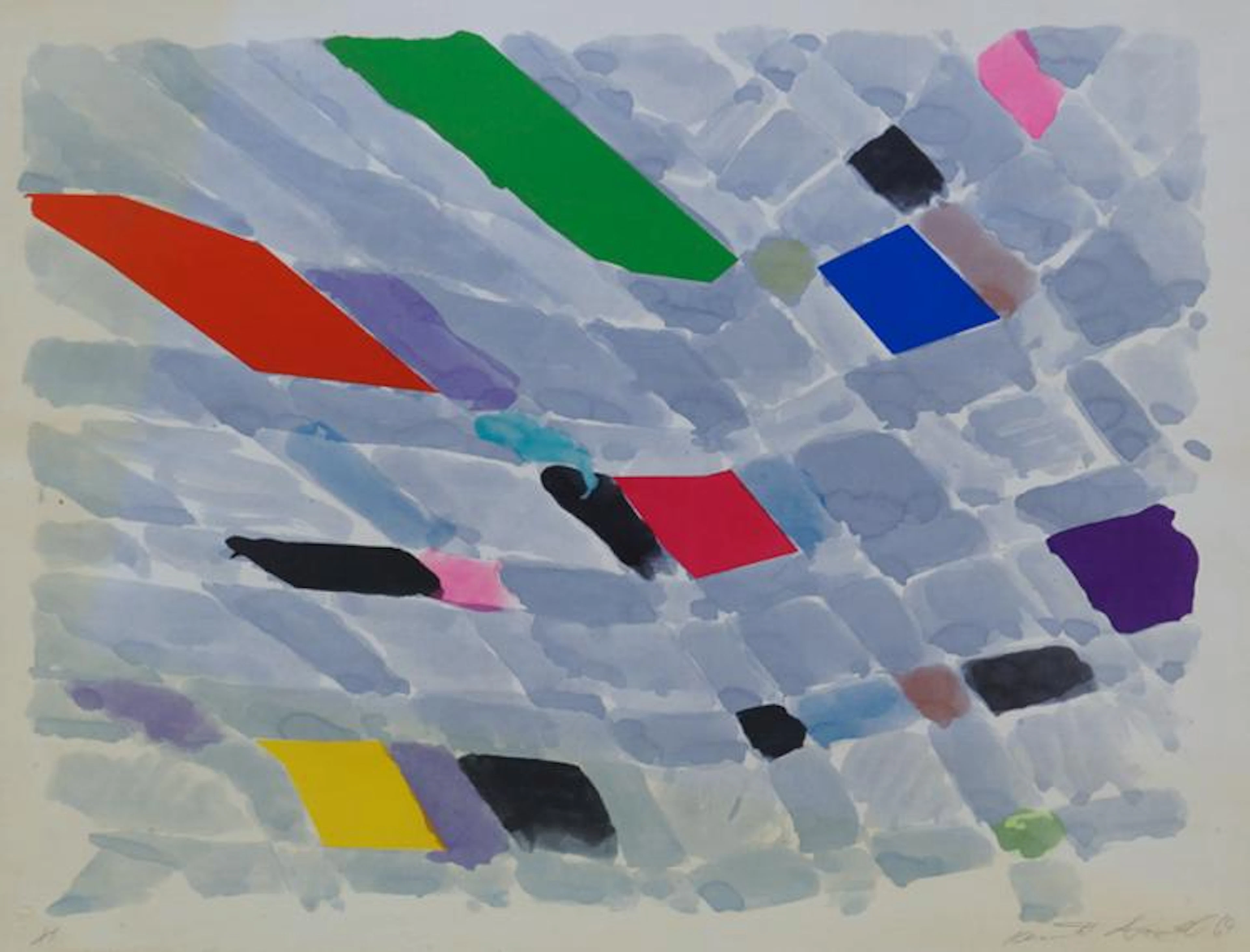 Kenneth Nolan Signed Lithograph, 1969