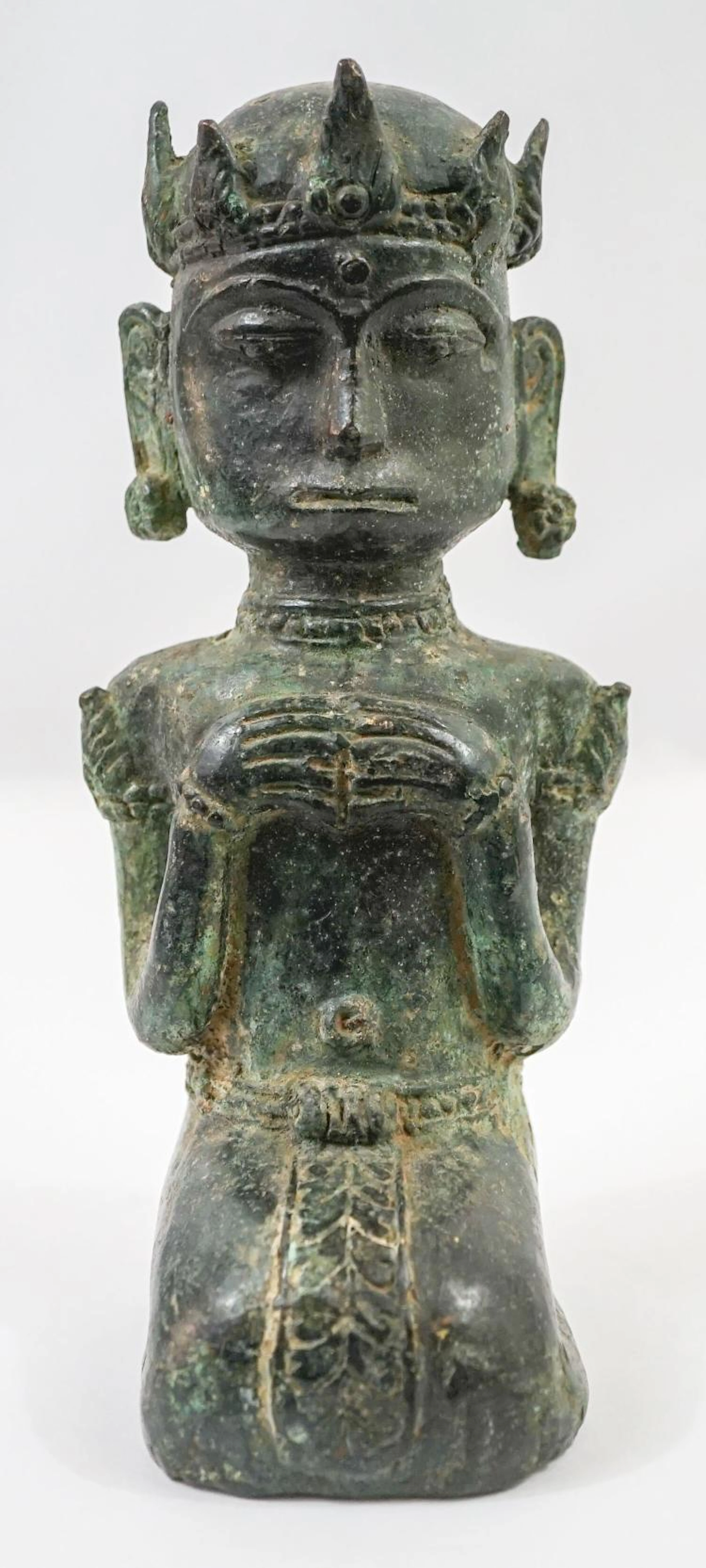 Asian Bronze Kneeling Buddha Figure