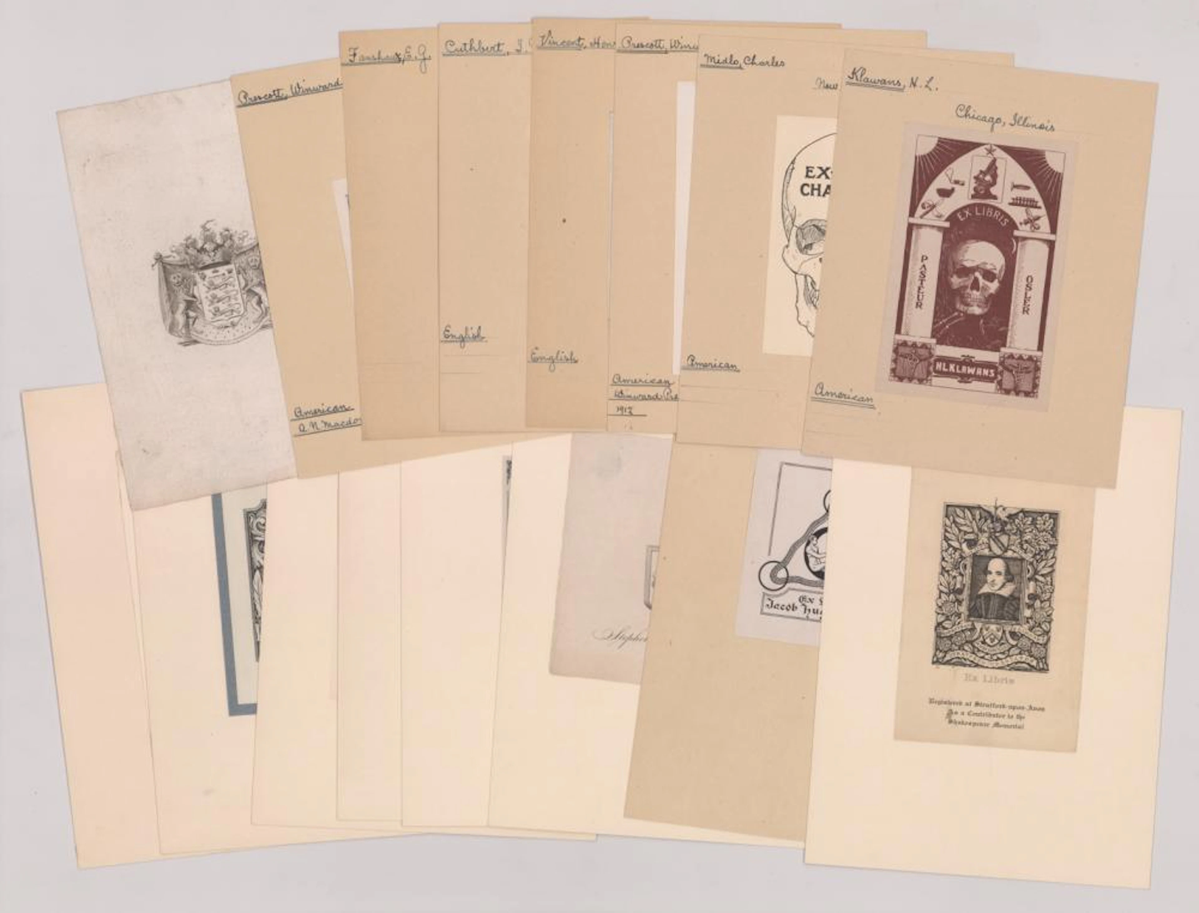 Group of Vintage and Antique Bookplates
