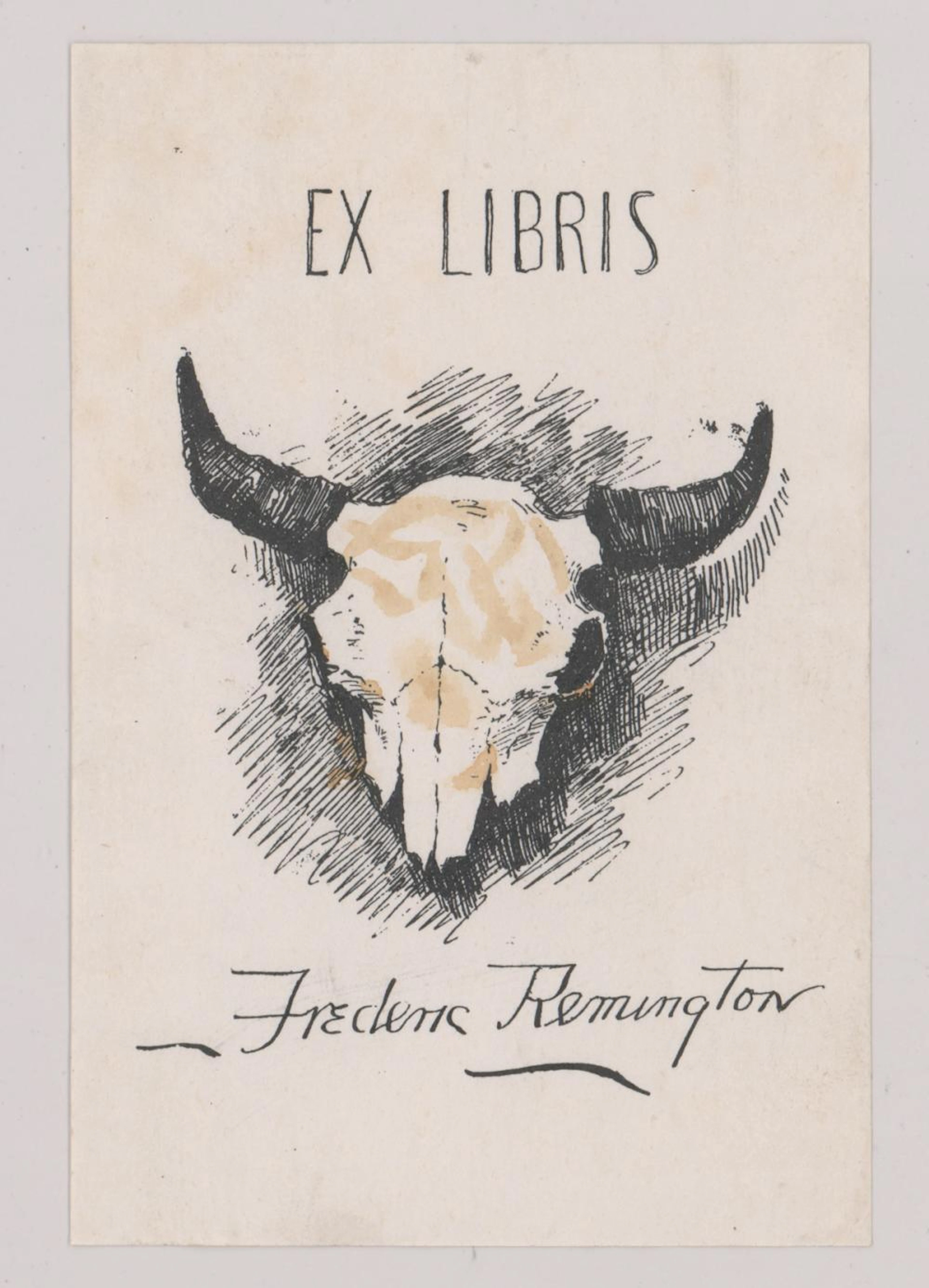 Frederic Remington Bookplate Ex-Libris Label