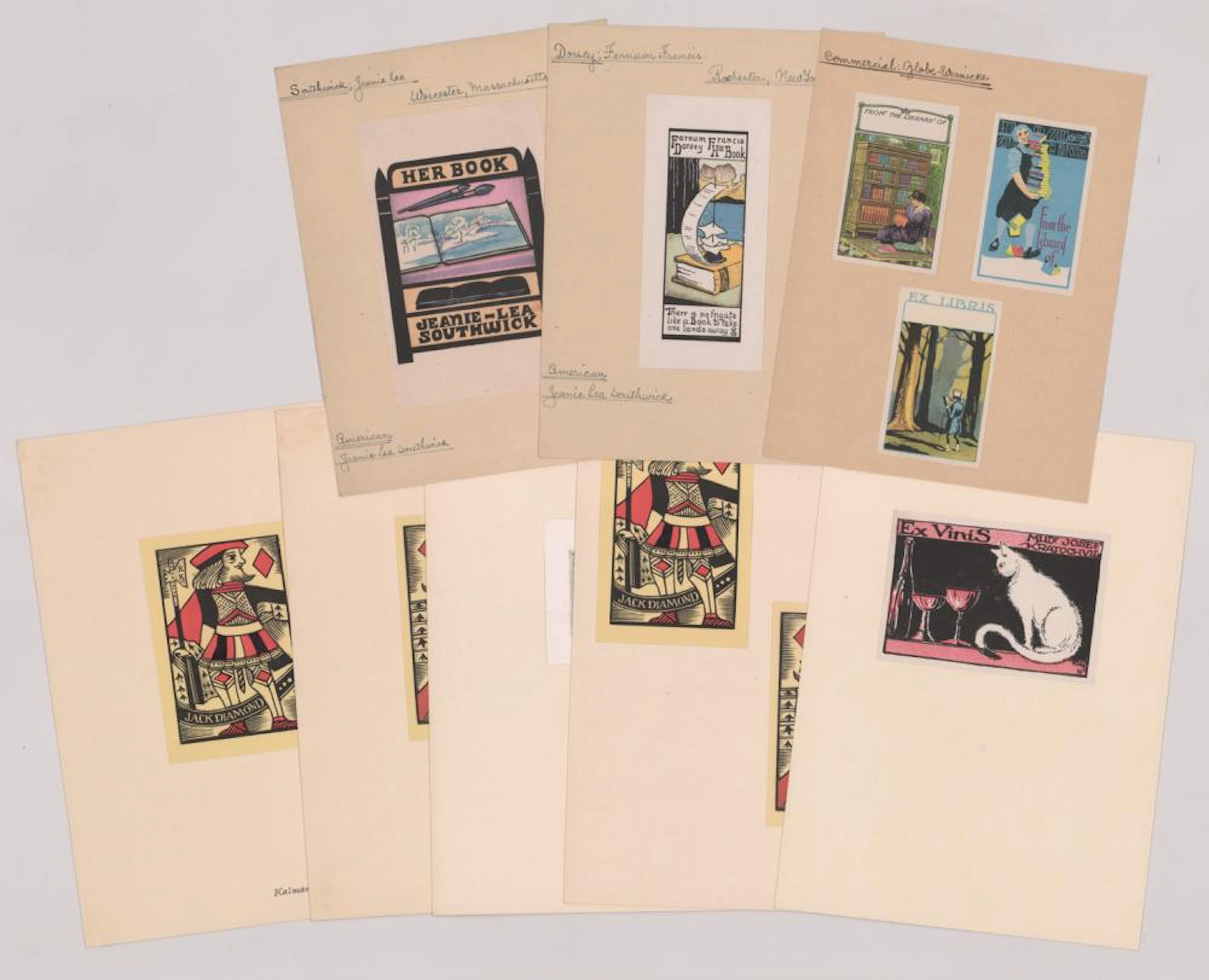 Eleven Vintage Bookplates