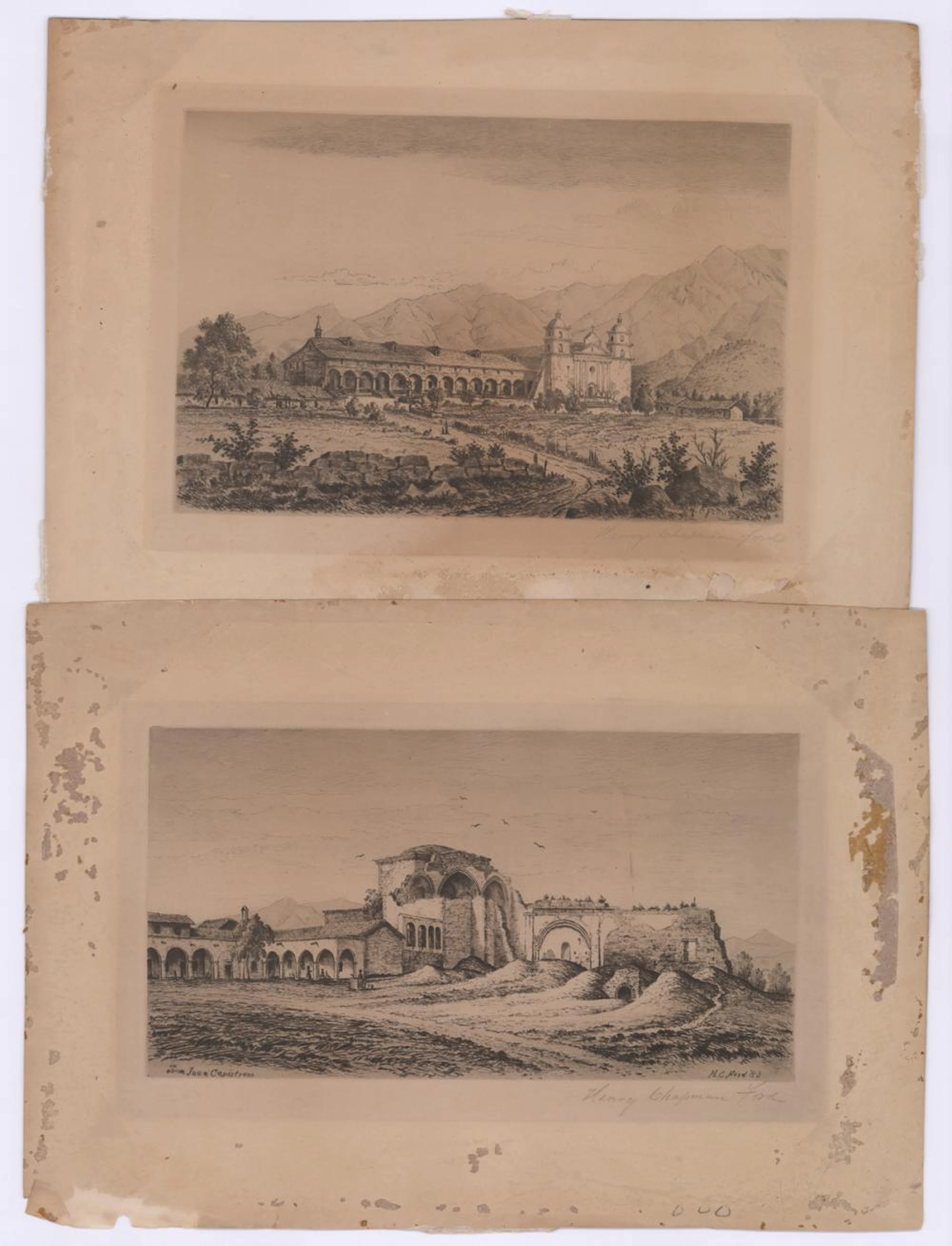 Henry Chapman Ford Signed Etchings [CA Missions]