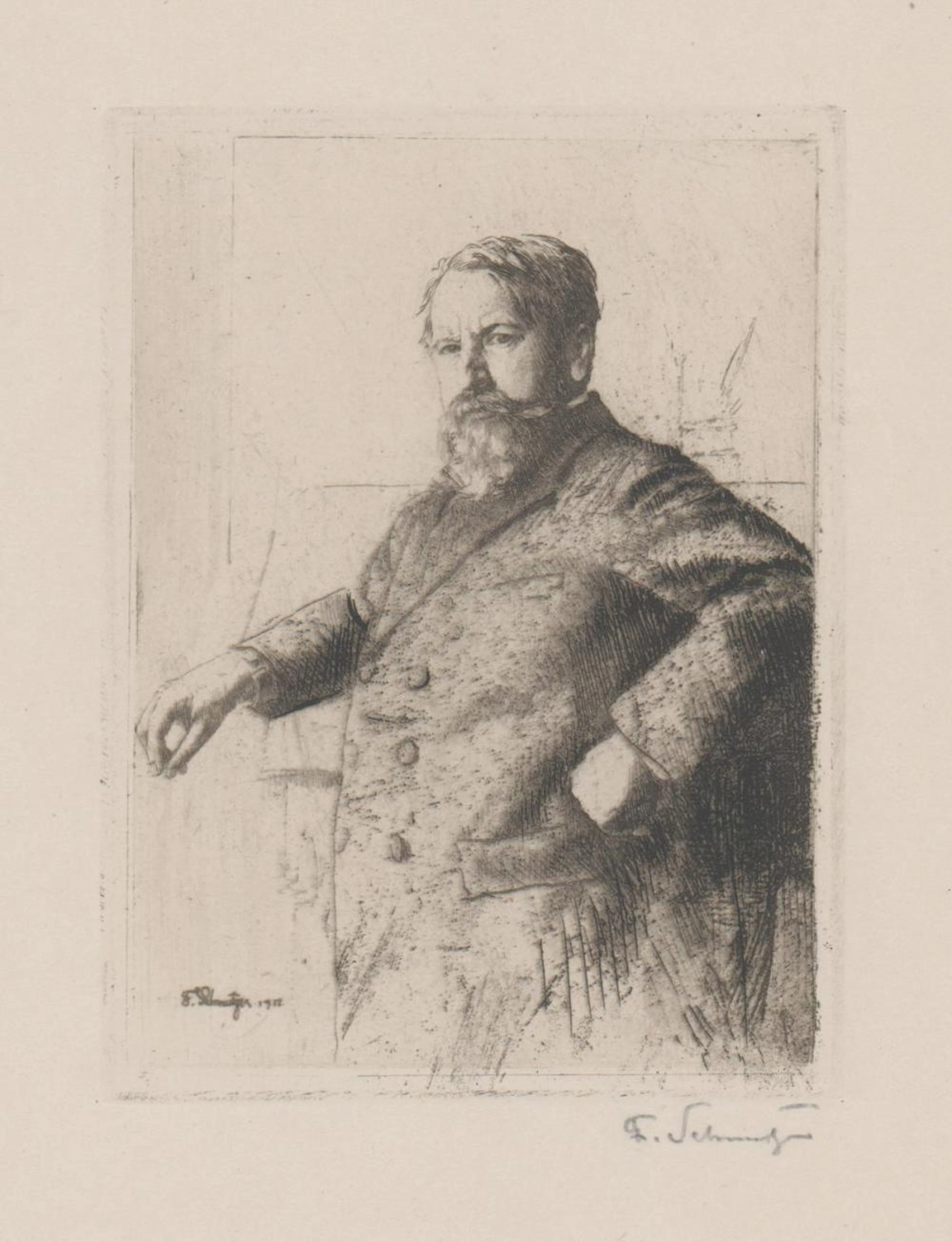 Ferdinand Schmutzer Etching [Portrait]