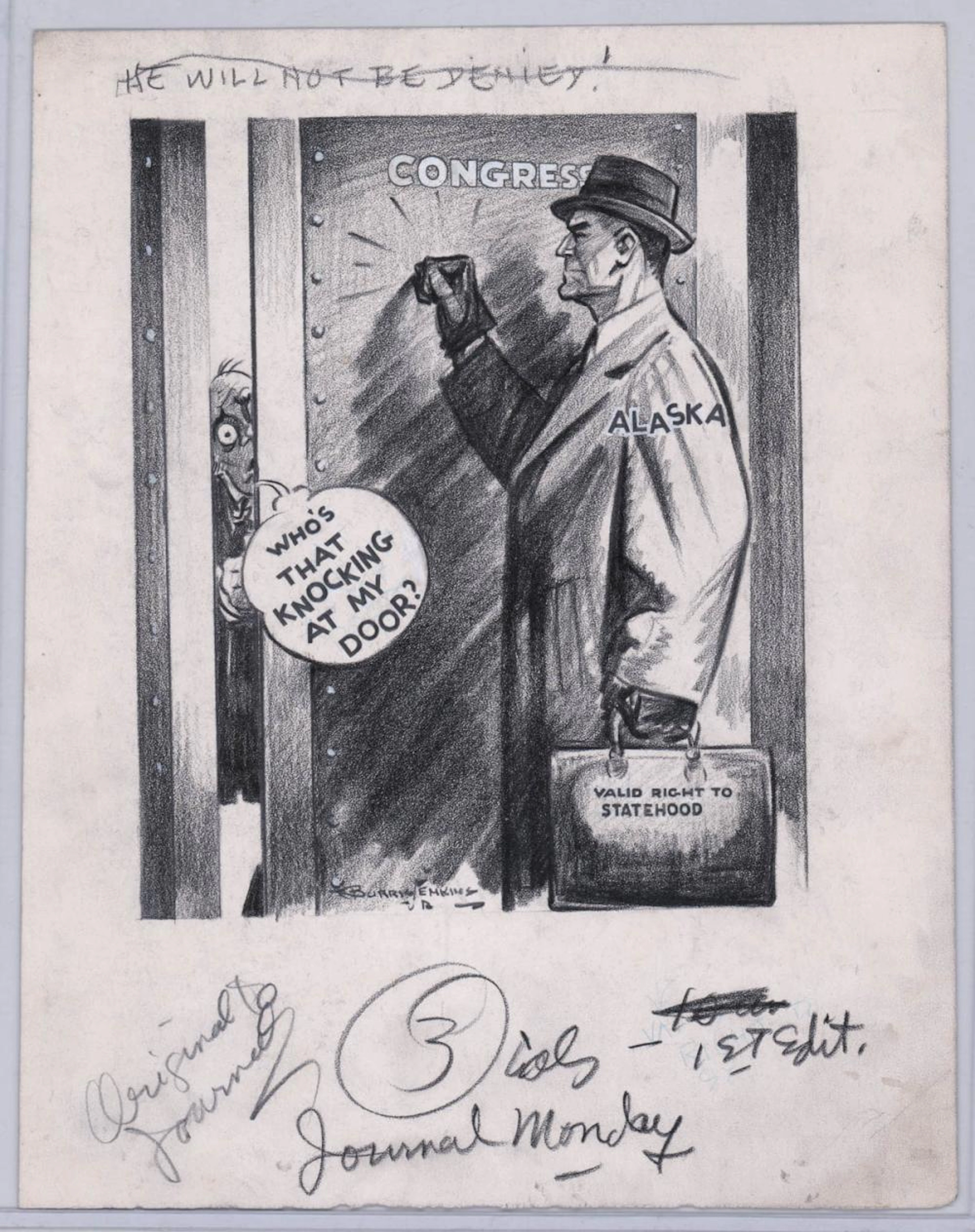 Burris Jenkins Original Drawing [Political]