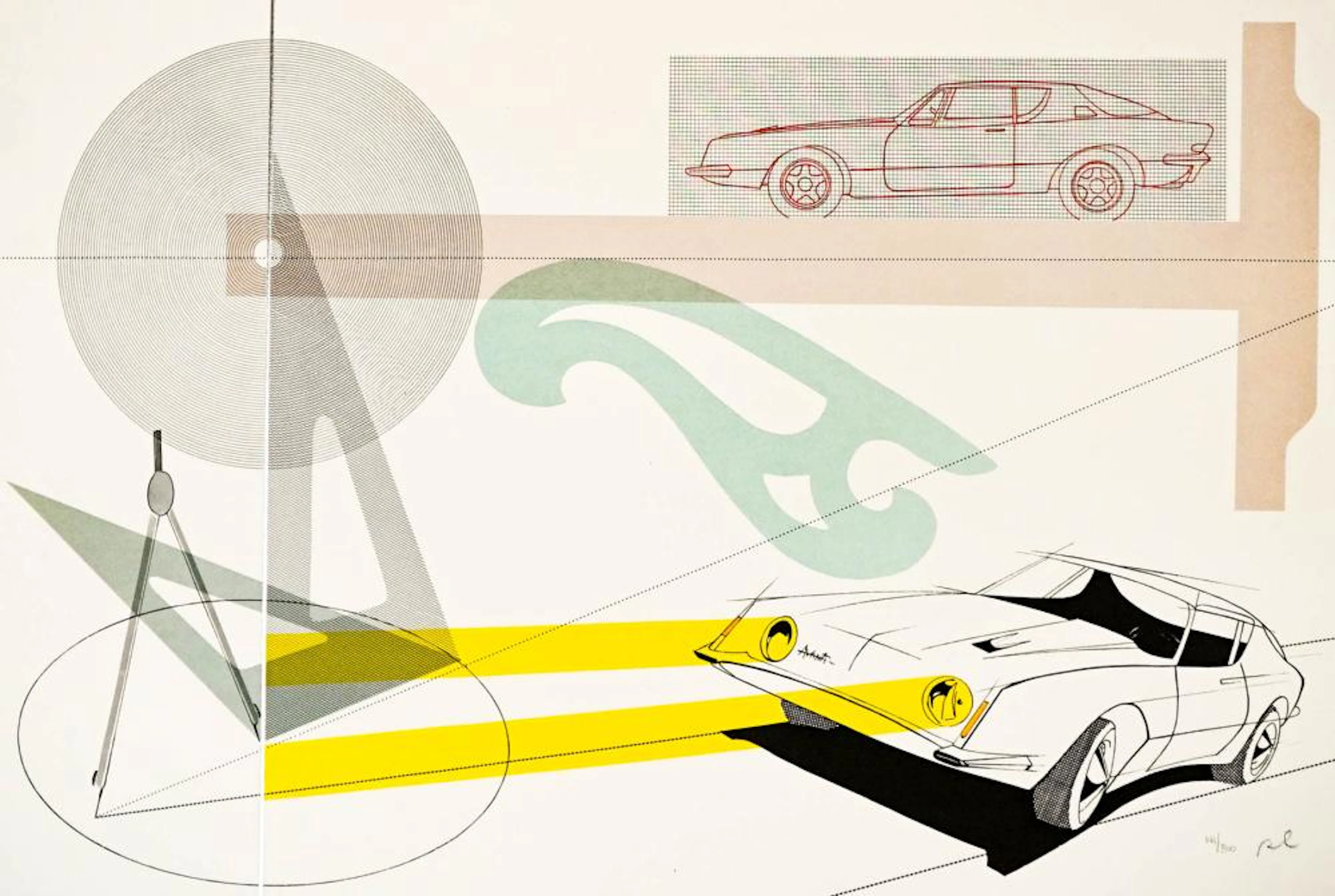 Raymond Loewy (1893-1986) S/N Lithograph