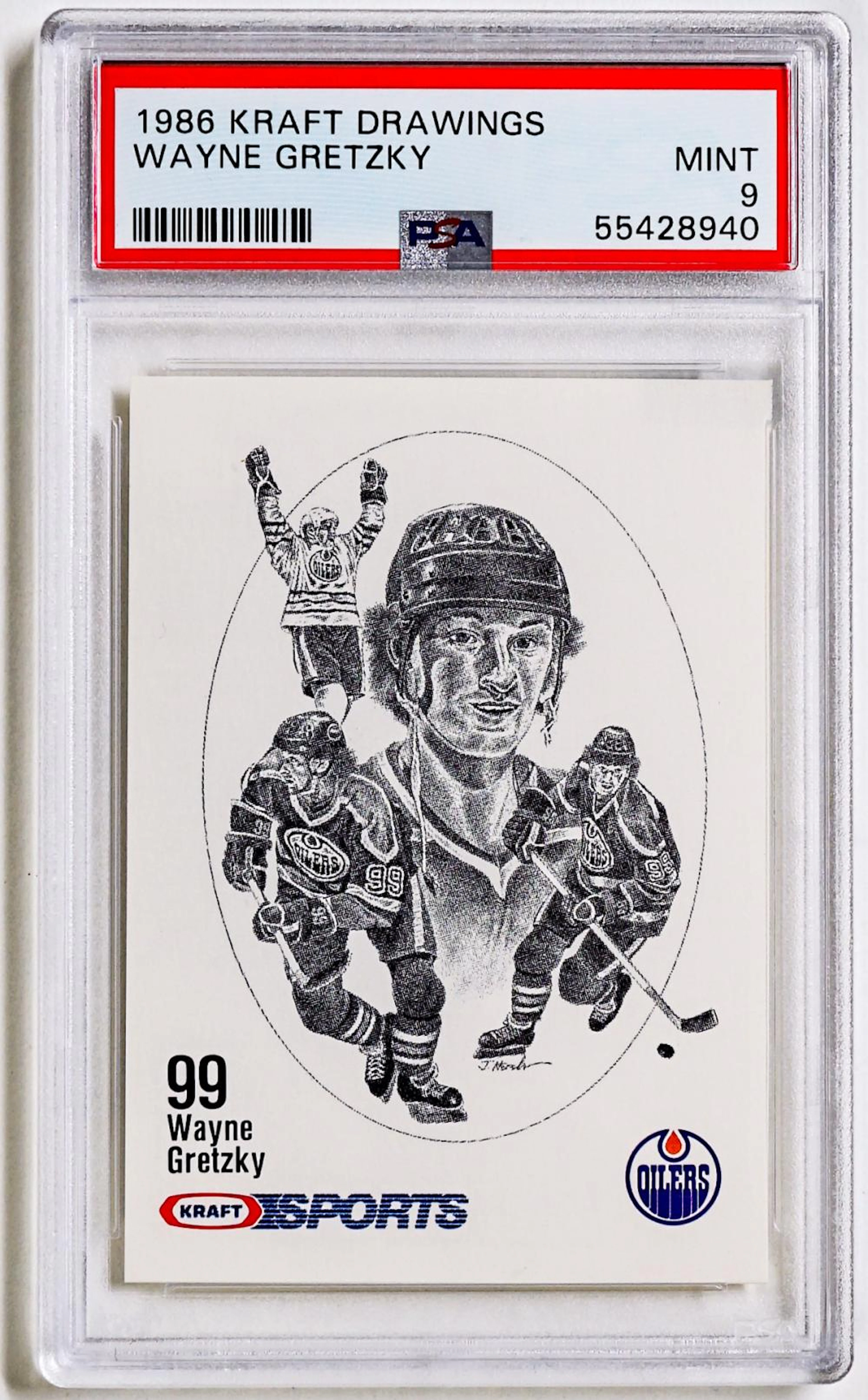 1986 Kraft Drawings Wayne Gretzky PSA 9 MINT