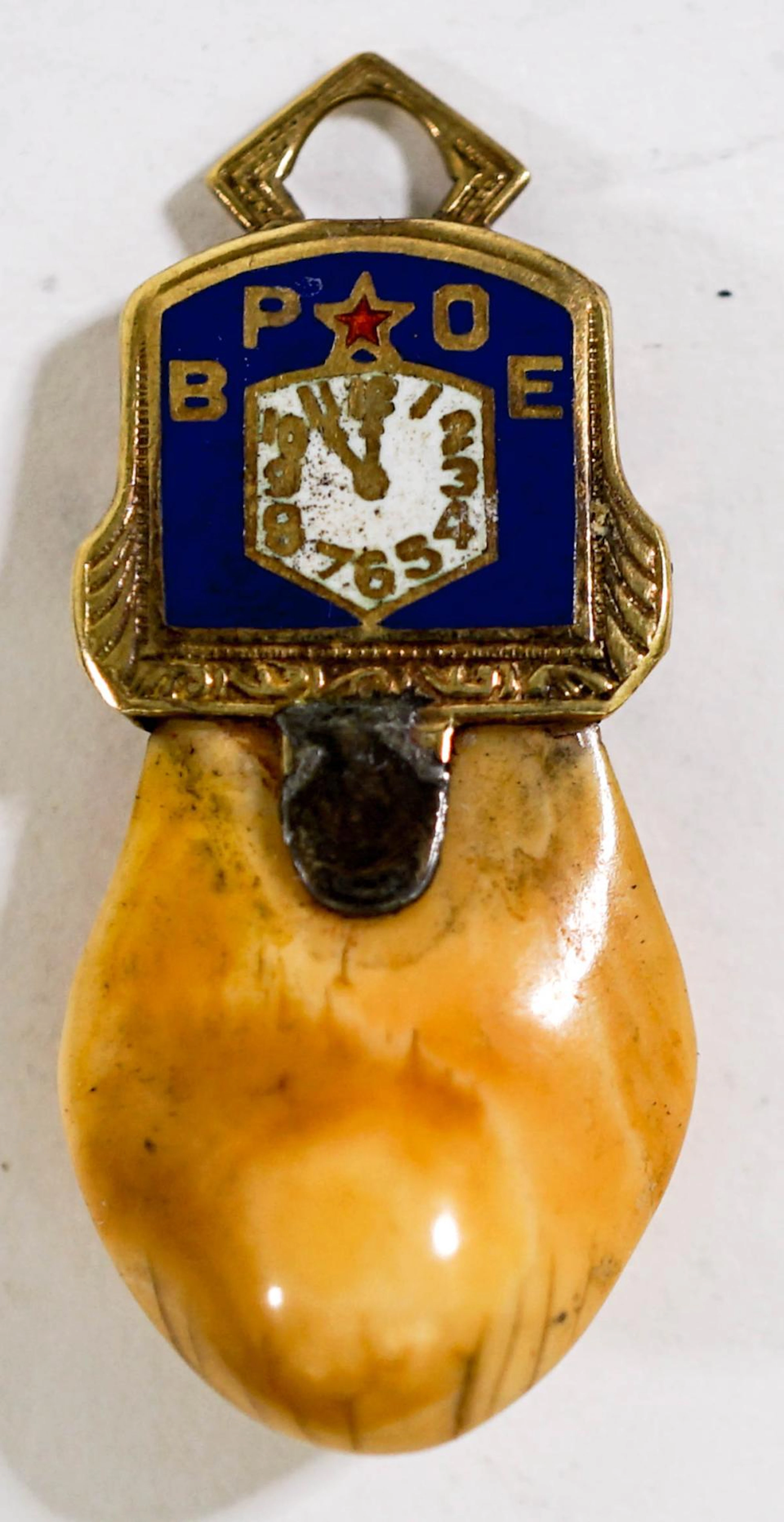 Antique BPOE Elks Tooth Pendant / Charm