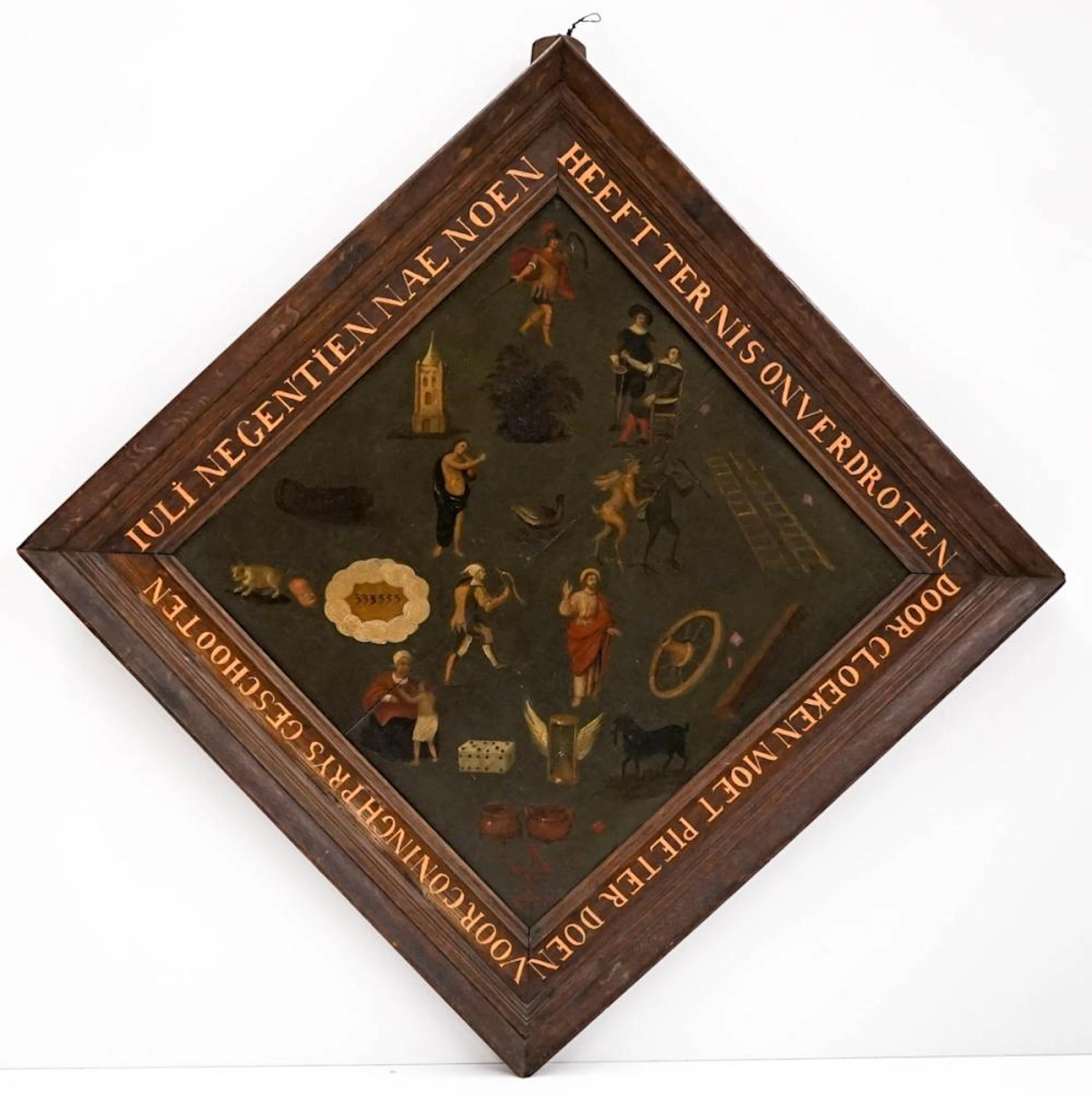 A Dutch Handpainted Wood Panel