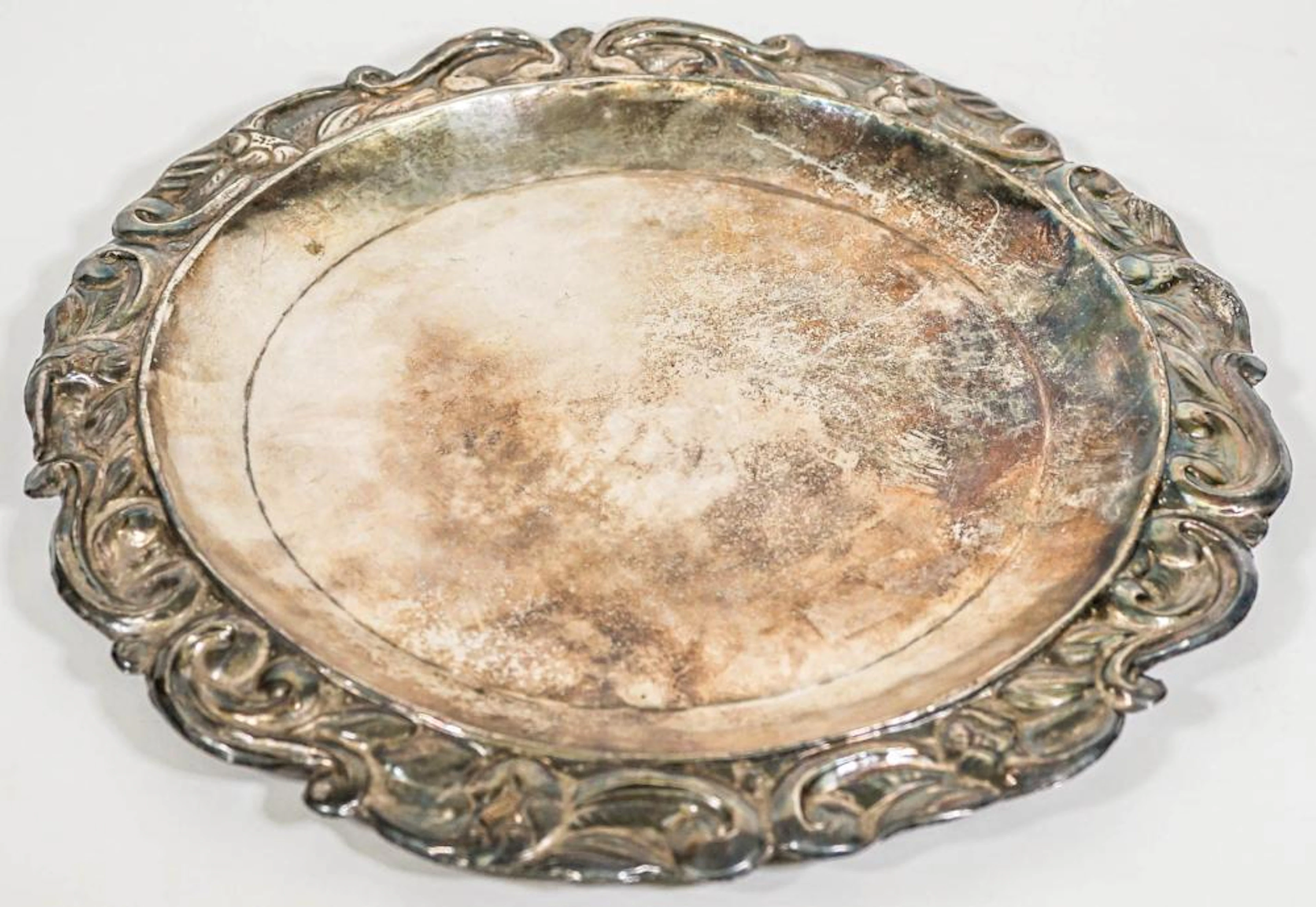Mid-Century Mexican Handwrought Silver Tray