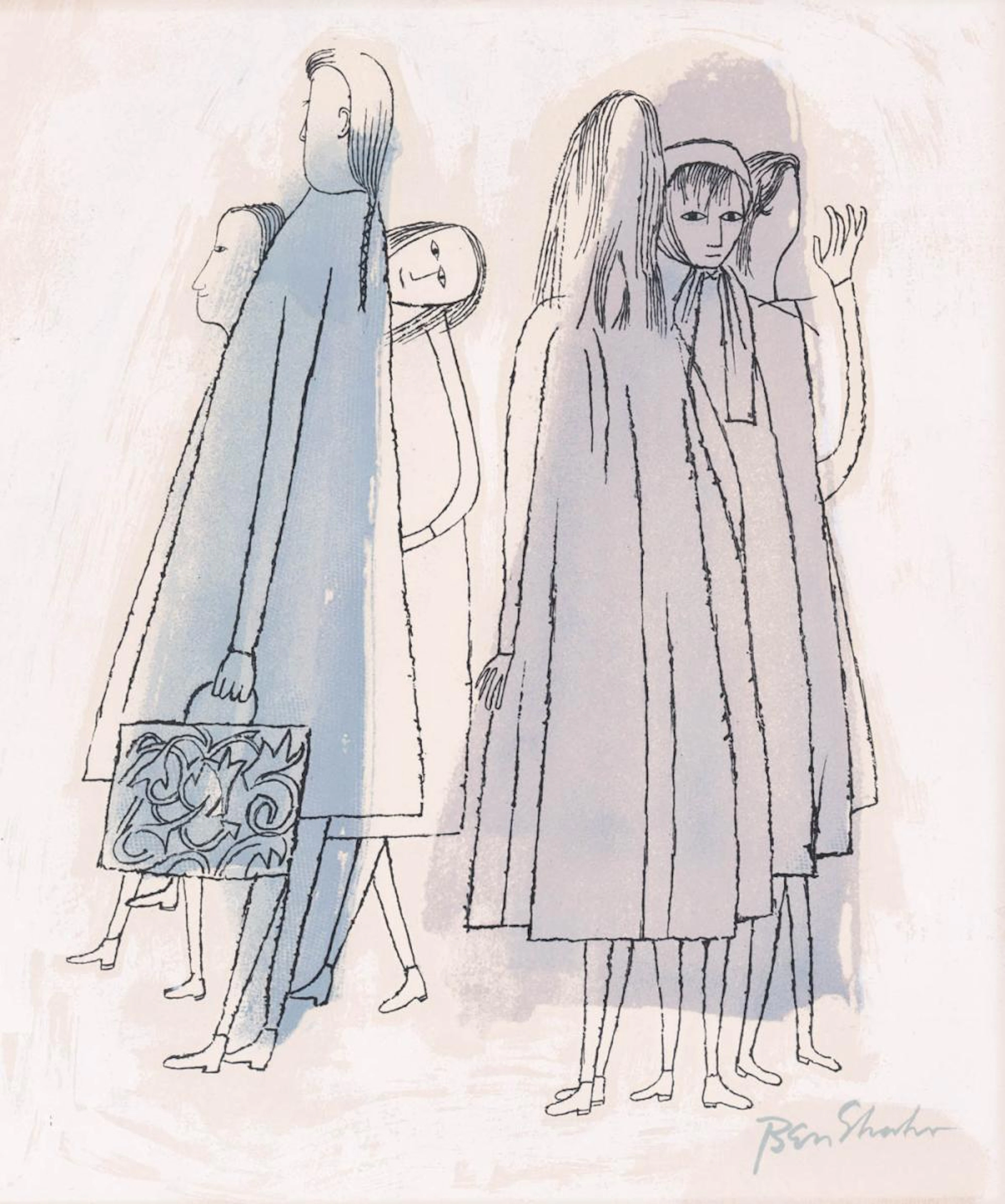 Ben Shahn 'Two Days of Childhood' Litho [COA]