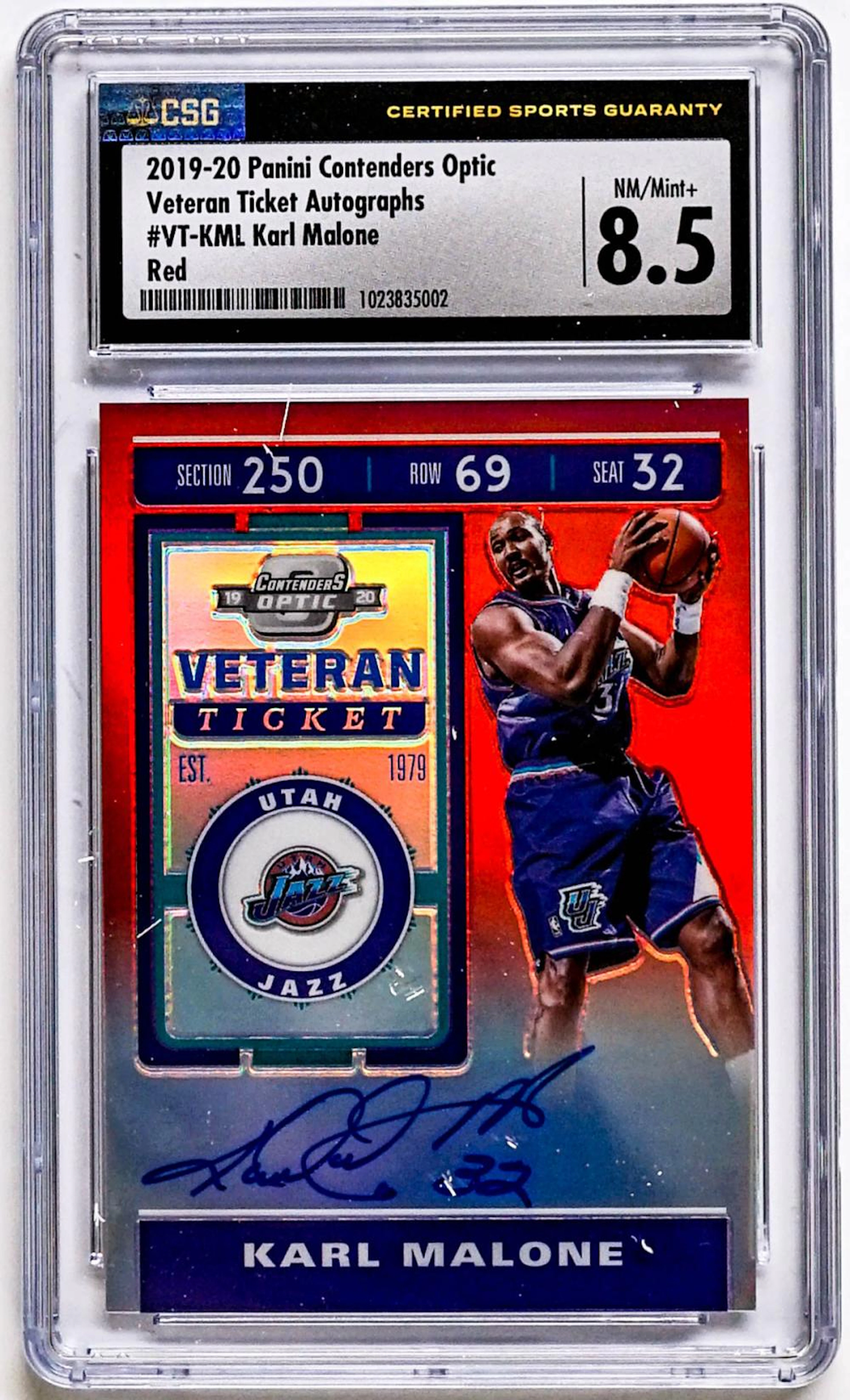 Karl Malone 2019-20 Contenders Optic Auto 17/25