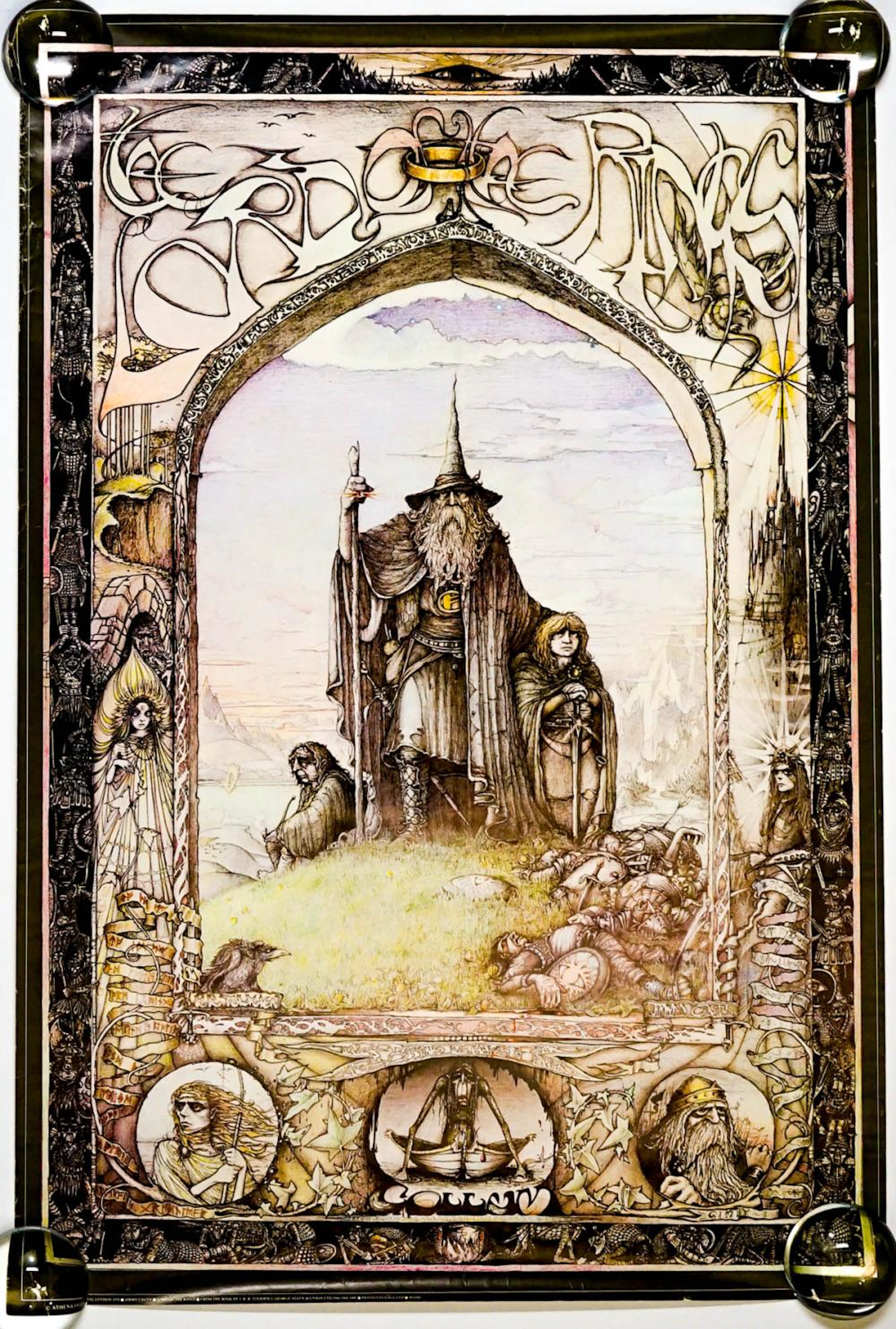 Jimmy Cauty Lord of the Rings 1976 Vintage Poster