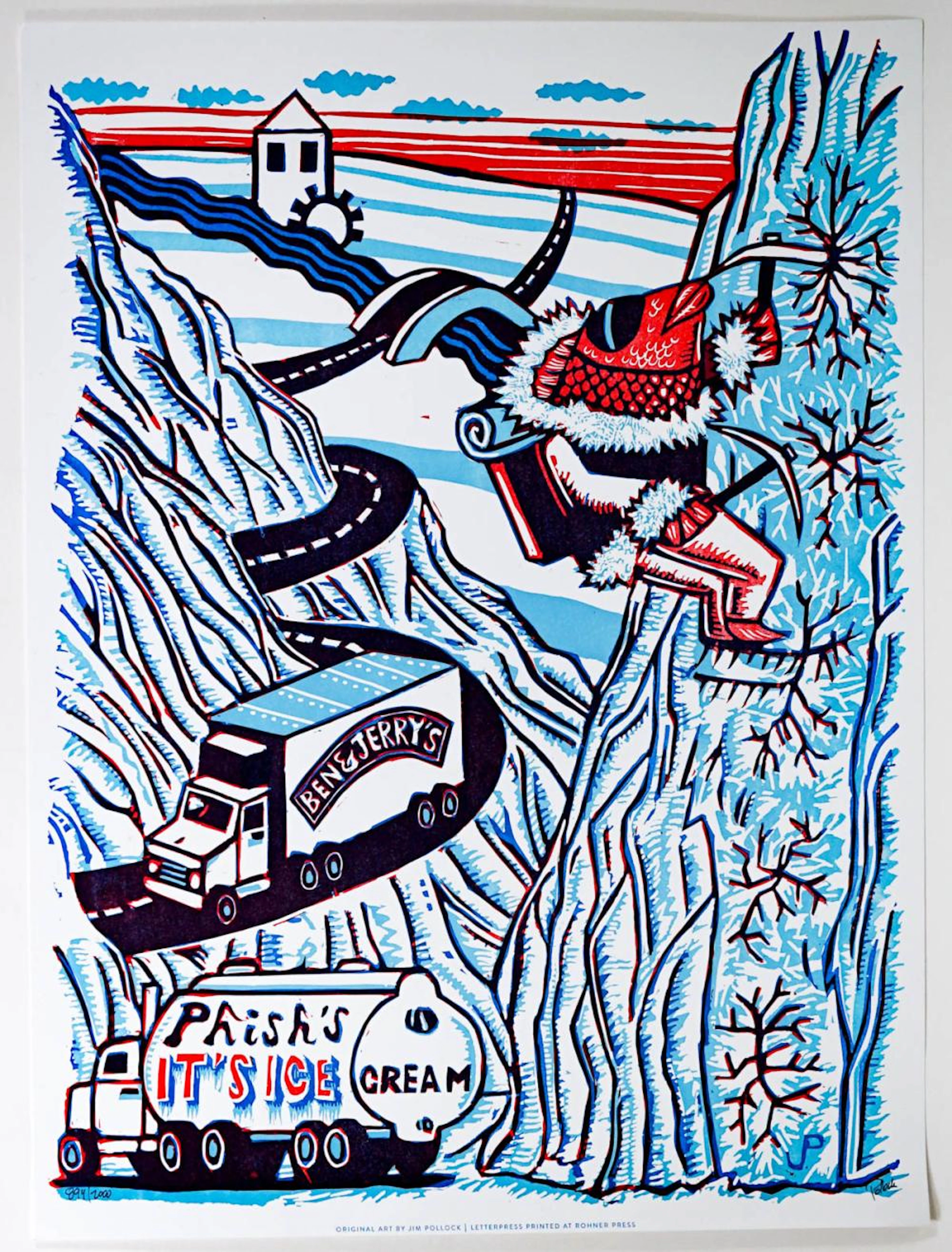 Phish Poster Jim Pollock Artist Signed #894/2000