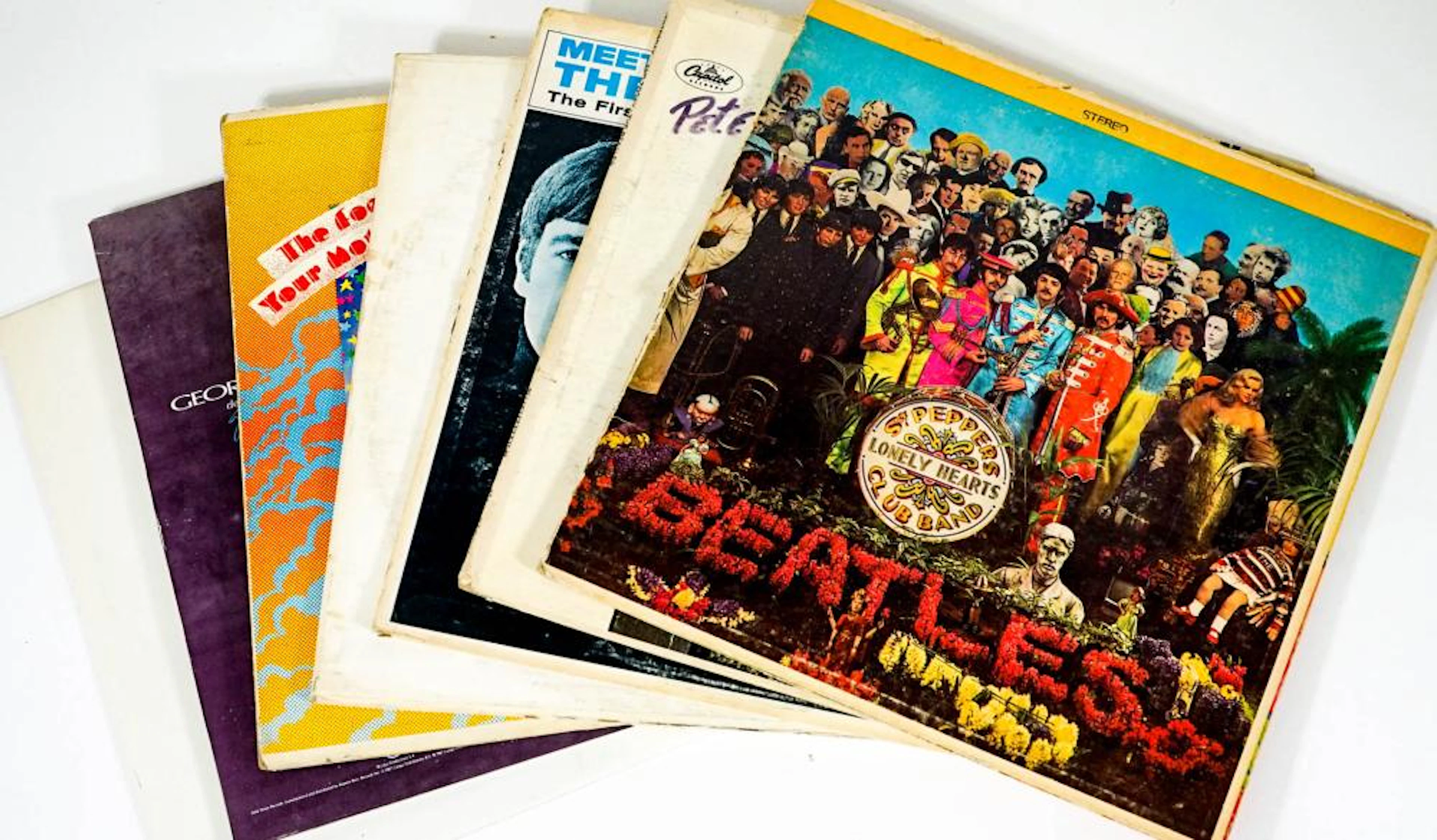 Vintage (7) Vinyl 33 RPM Albums [The Beatles]