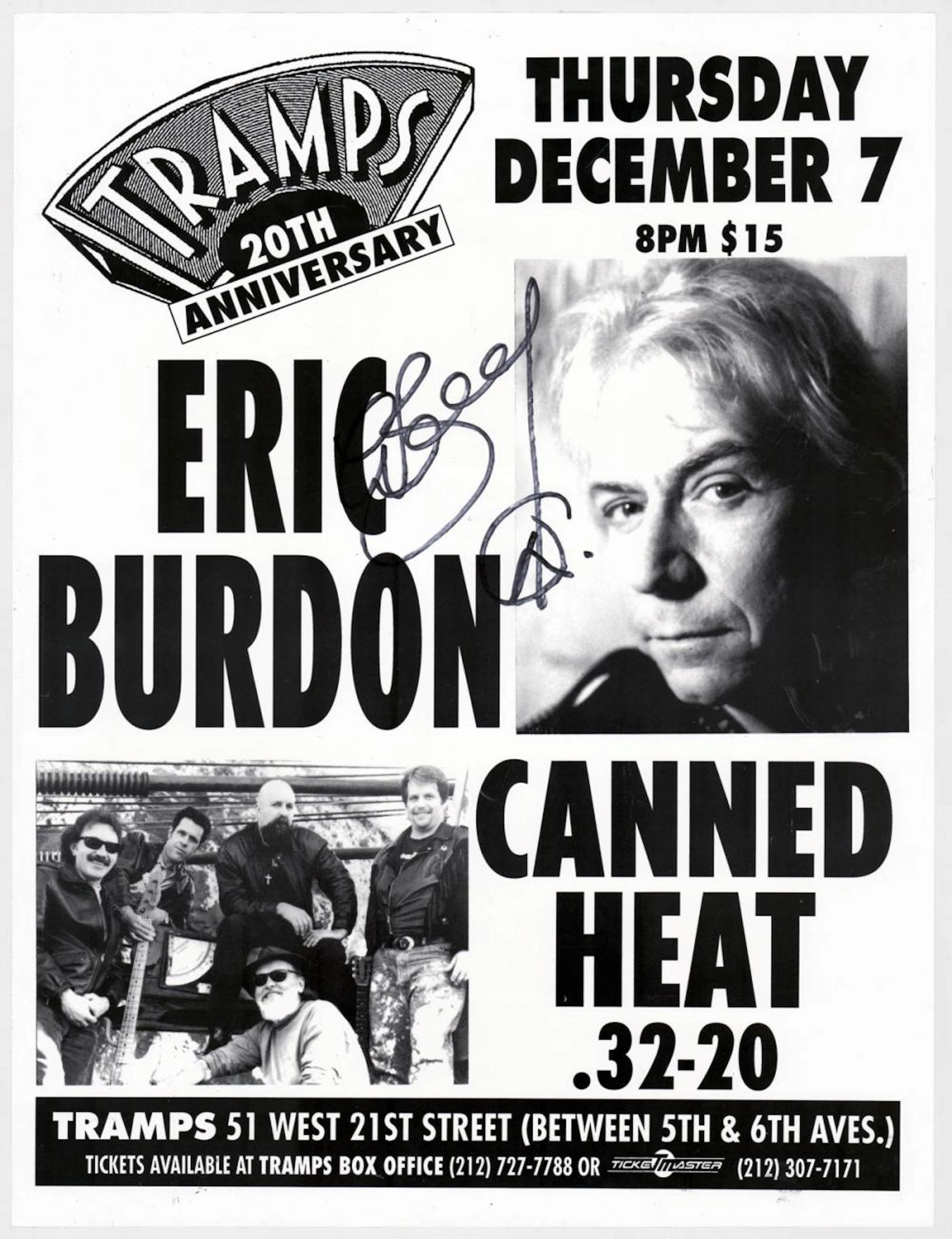 Eric Burdon Signed Poster [Canned Heat]