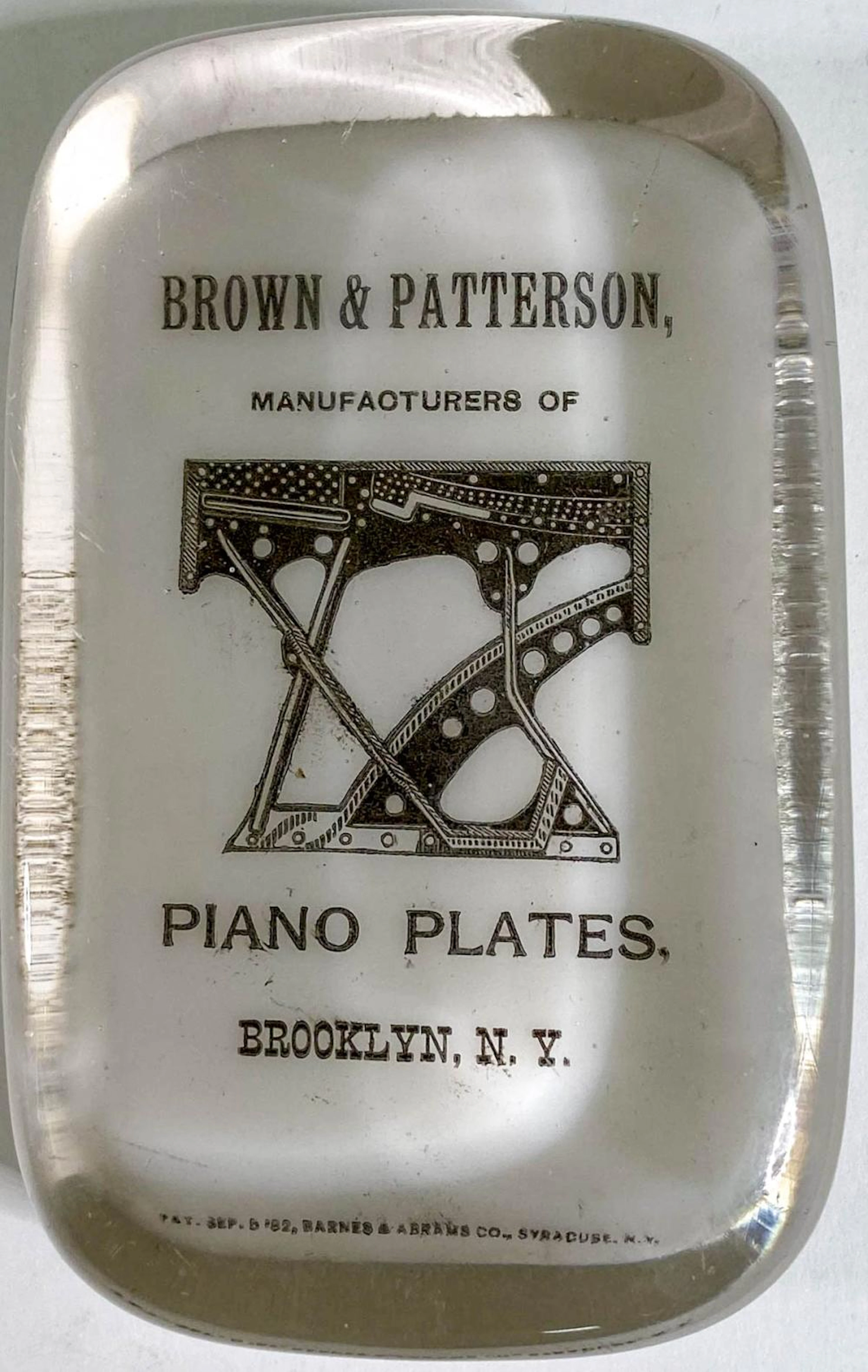Brown & Patterson Piano Plates Paperweight