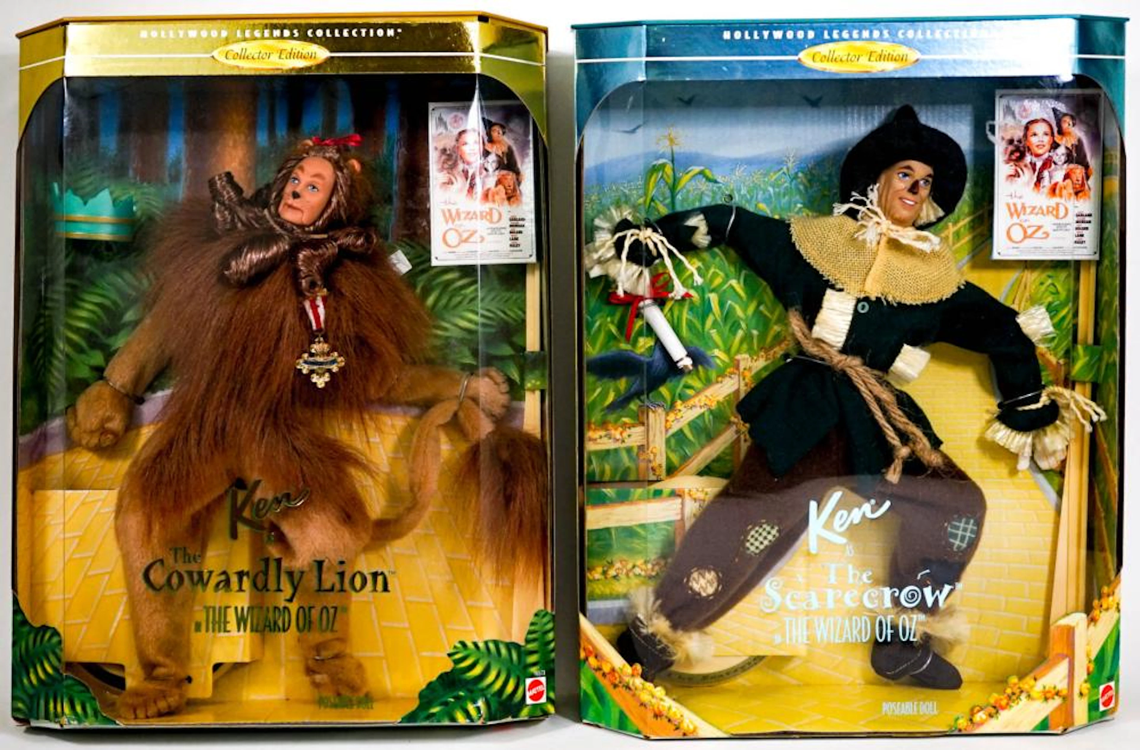 Mattel Wizard of Oz Ken Dolls [Scarecrow; Lion]