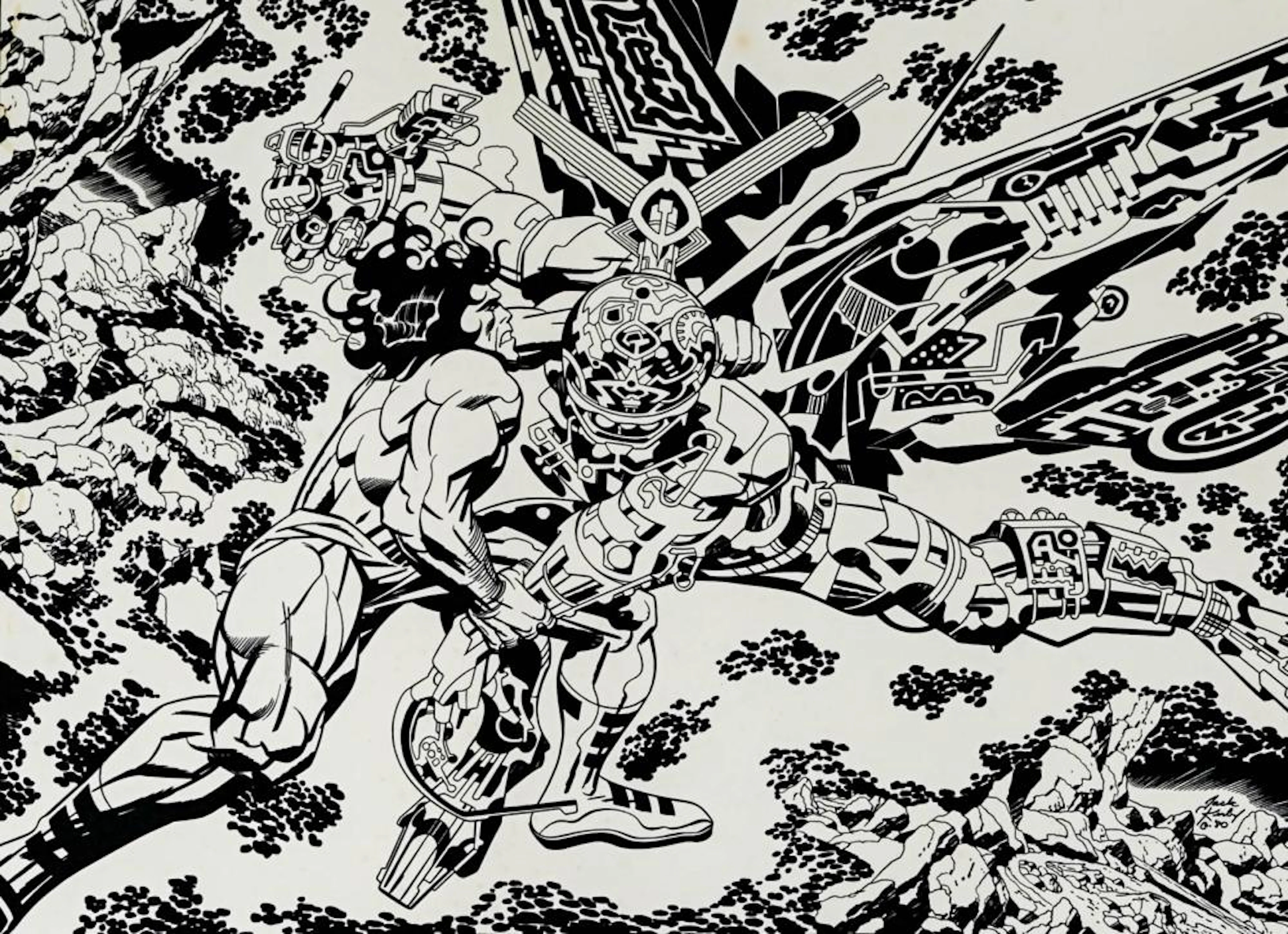 Jack Kirby S/N Jacob and The Angel Print