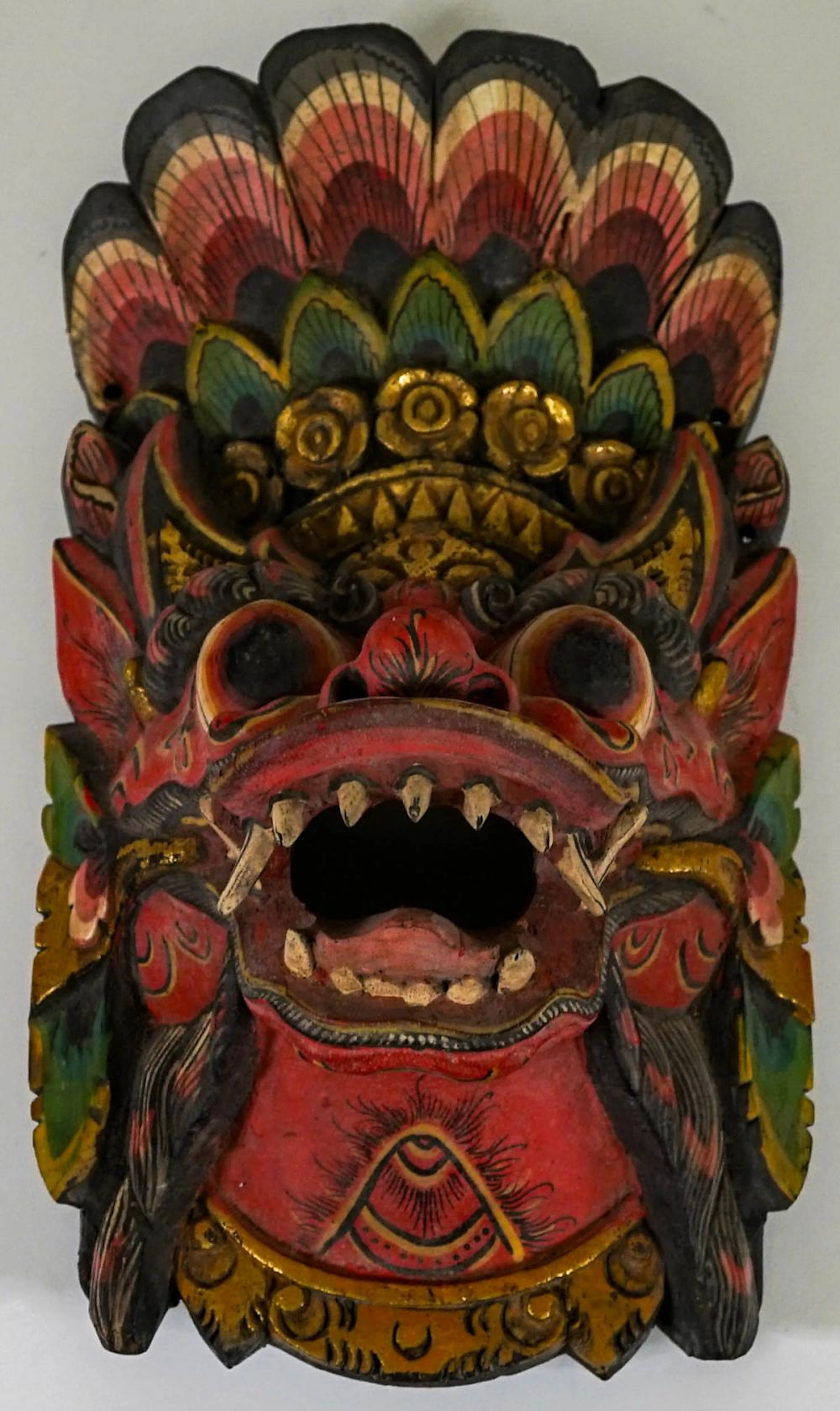 Wood Carved Hand Painted Mask [Polychrome]