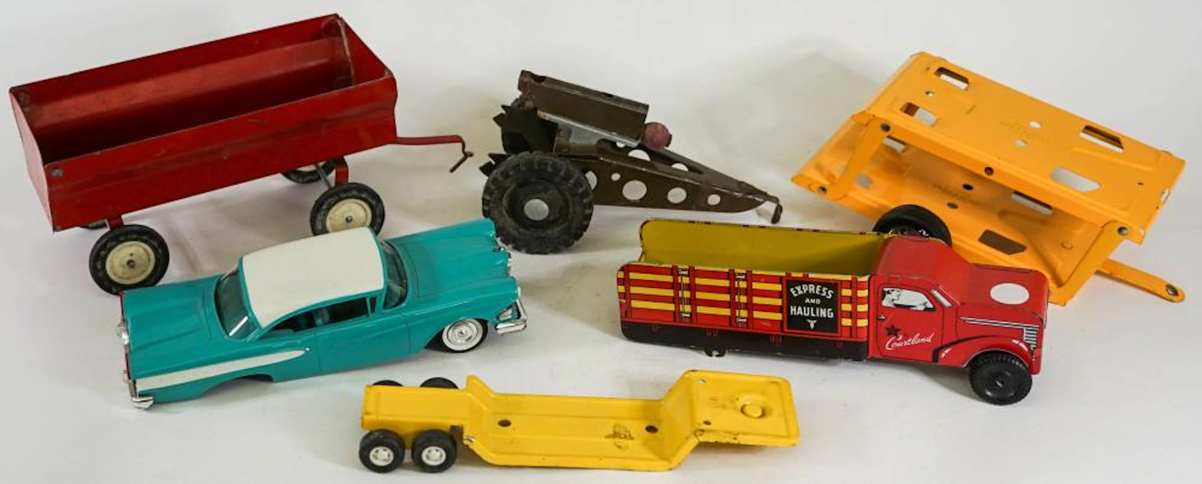Vintage (6) Tin and Pressed Steel Toys [Nylint]