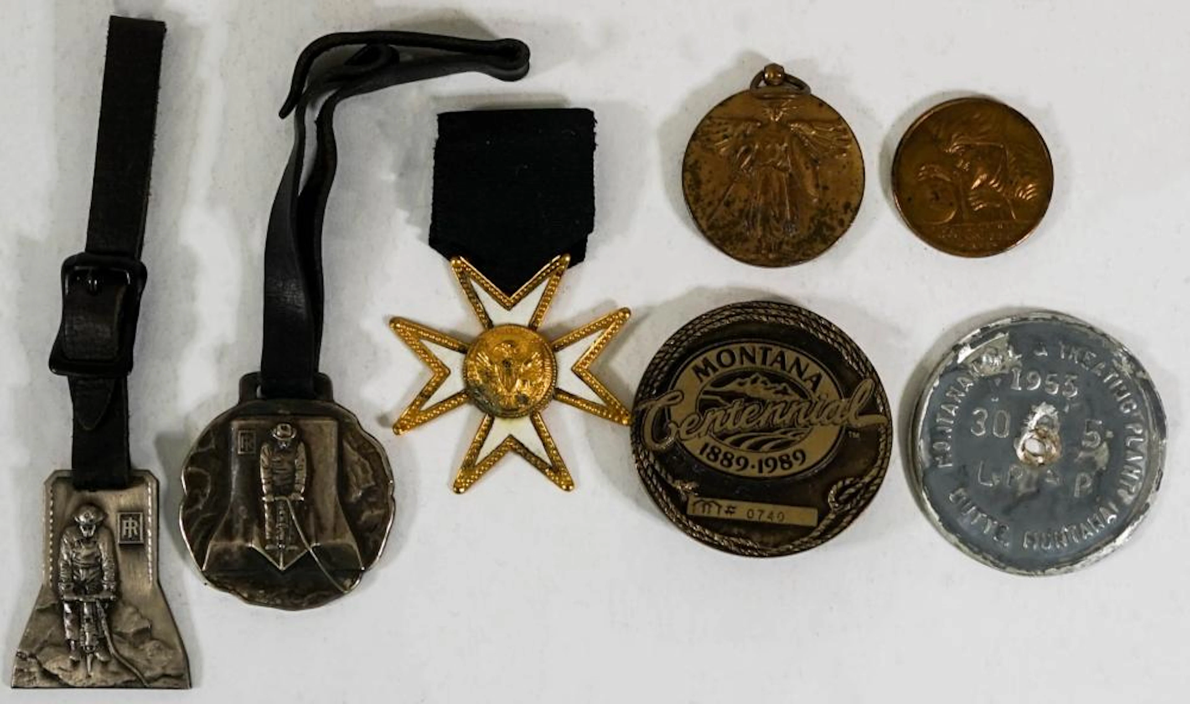 Advertising (7) Watch Fobs, U. S. Medals
