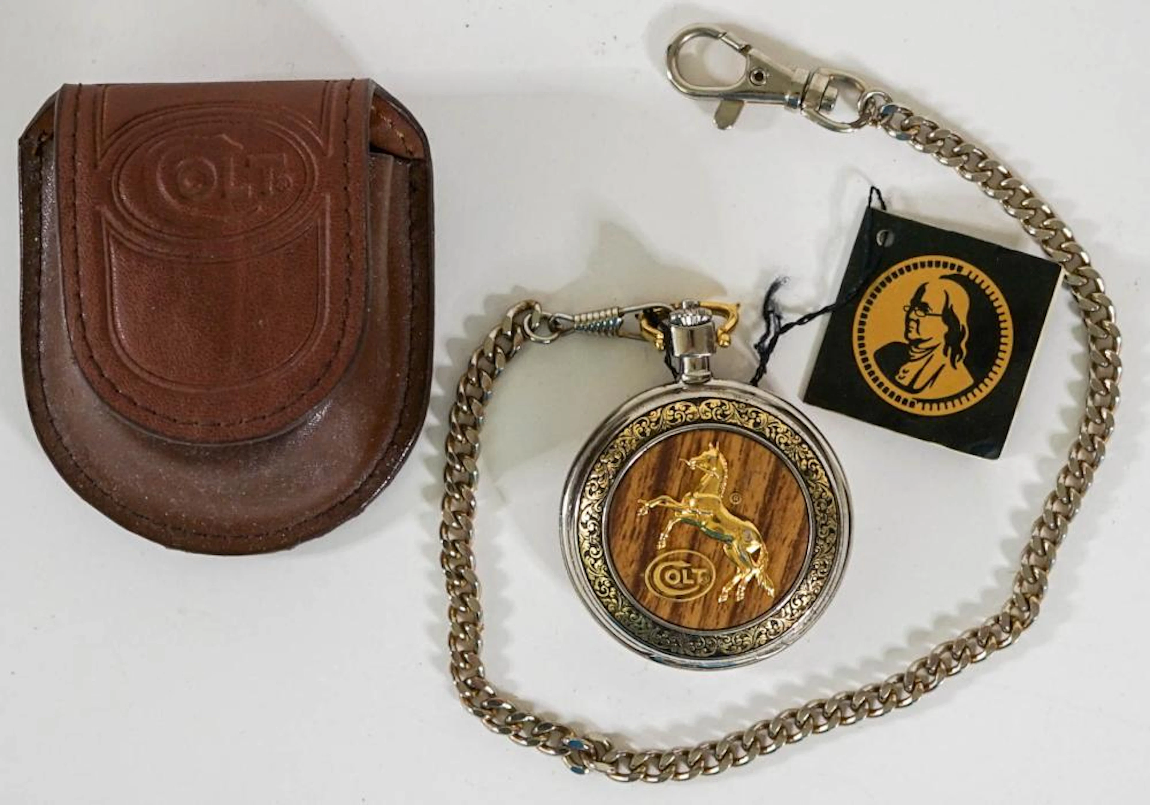 Franklin Mint Pocket Watch w Case [Colt .45]