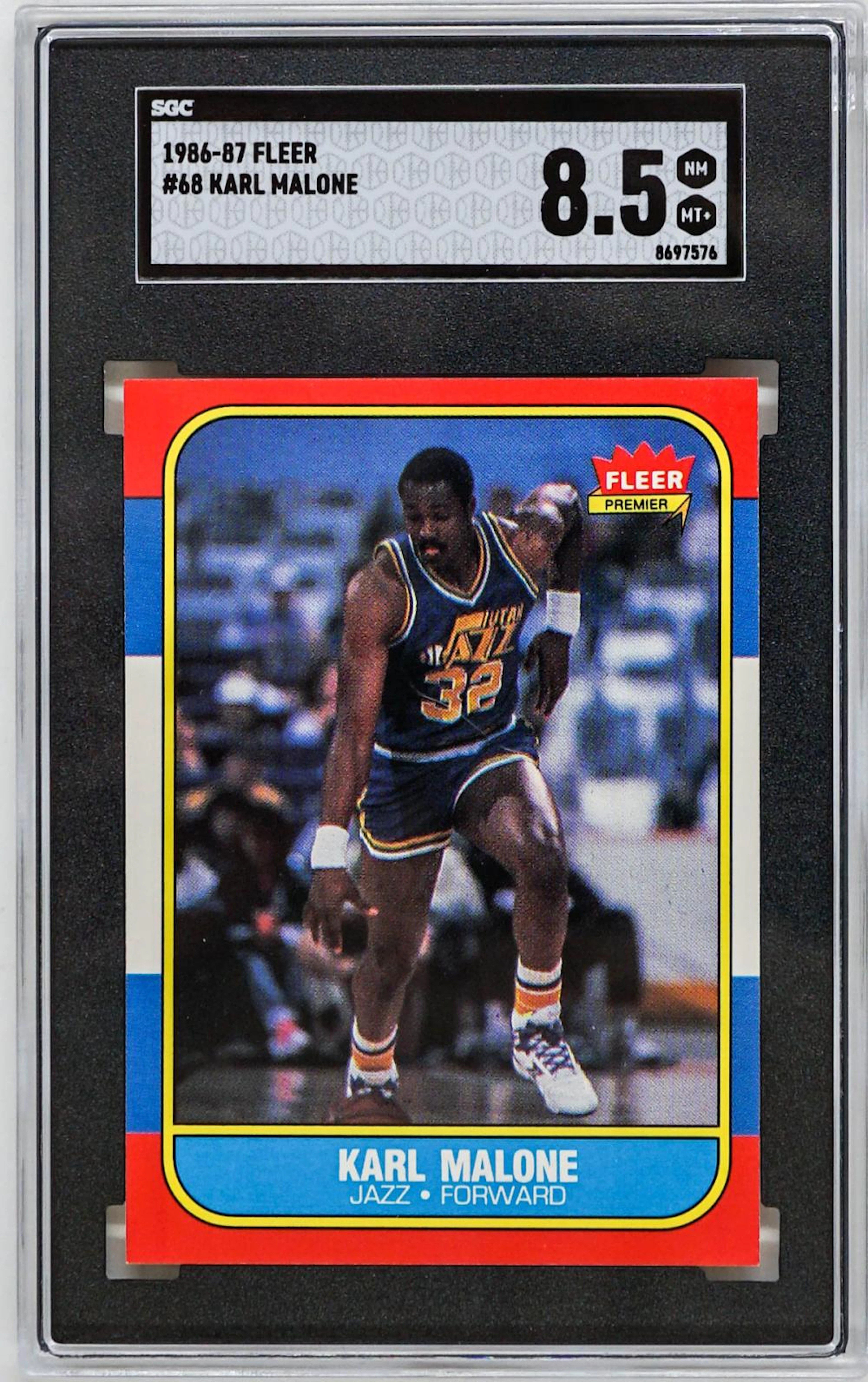 1986-87 Fleer Karl Malone #68 SGC 8.5