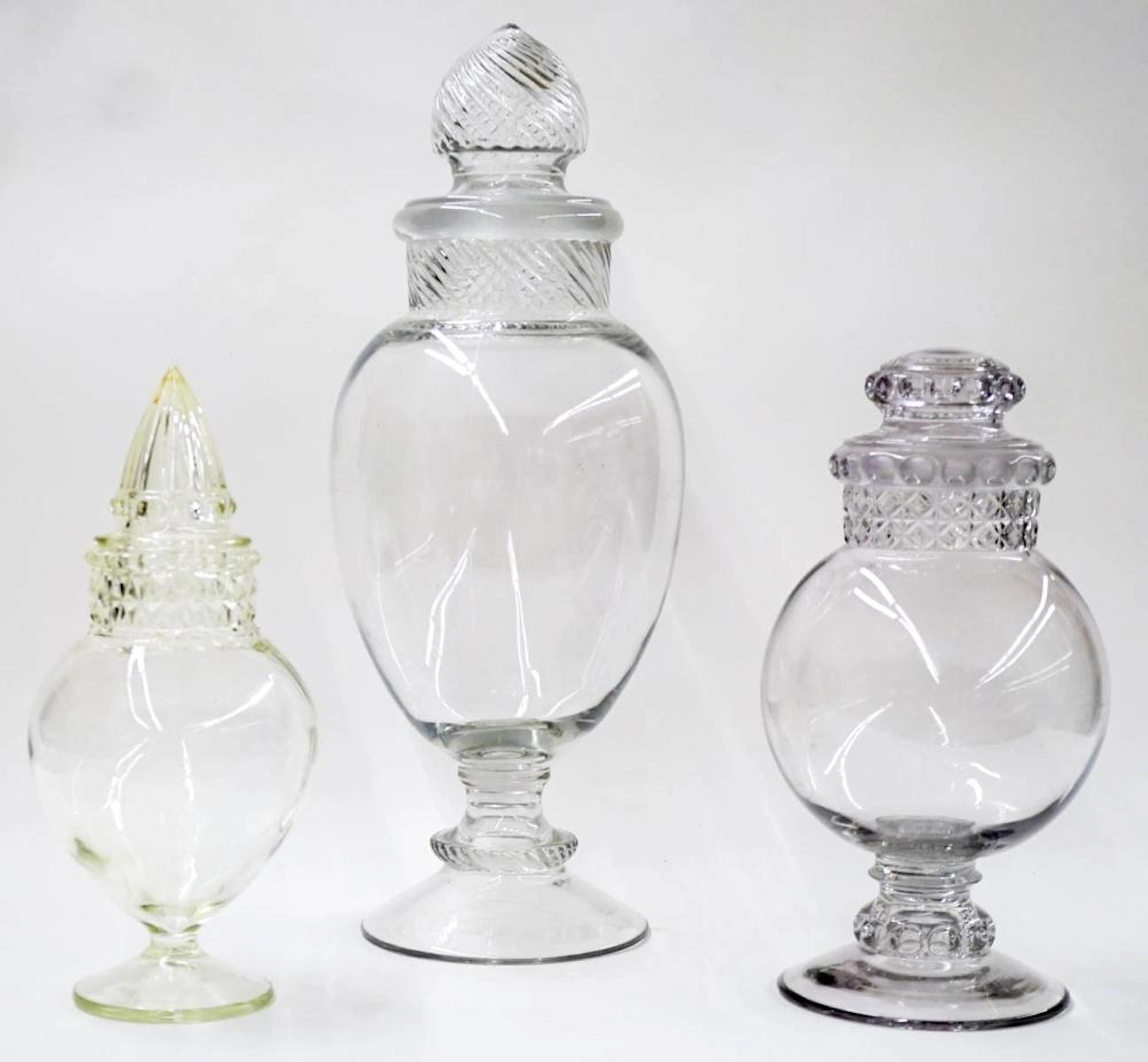 Large Glass Apothecary Store Jars (3 pcs)