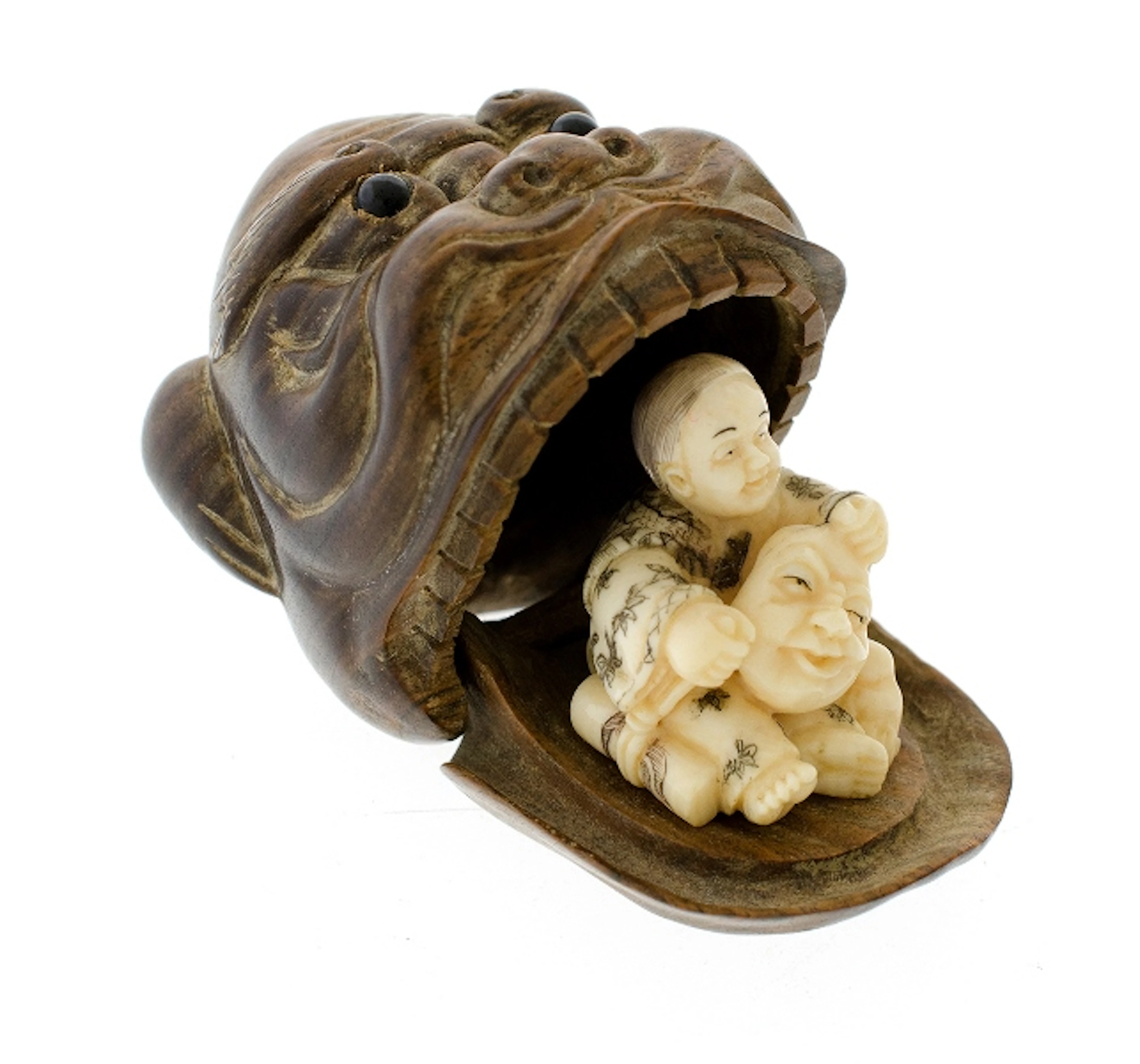 Early 20th C Japanese Karakuri Netsuke
