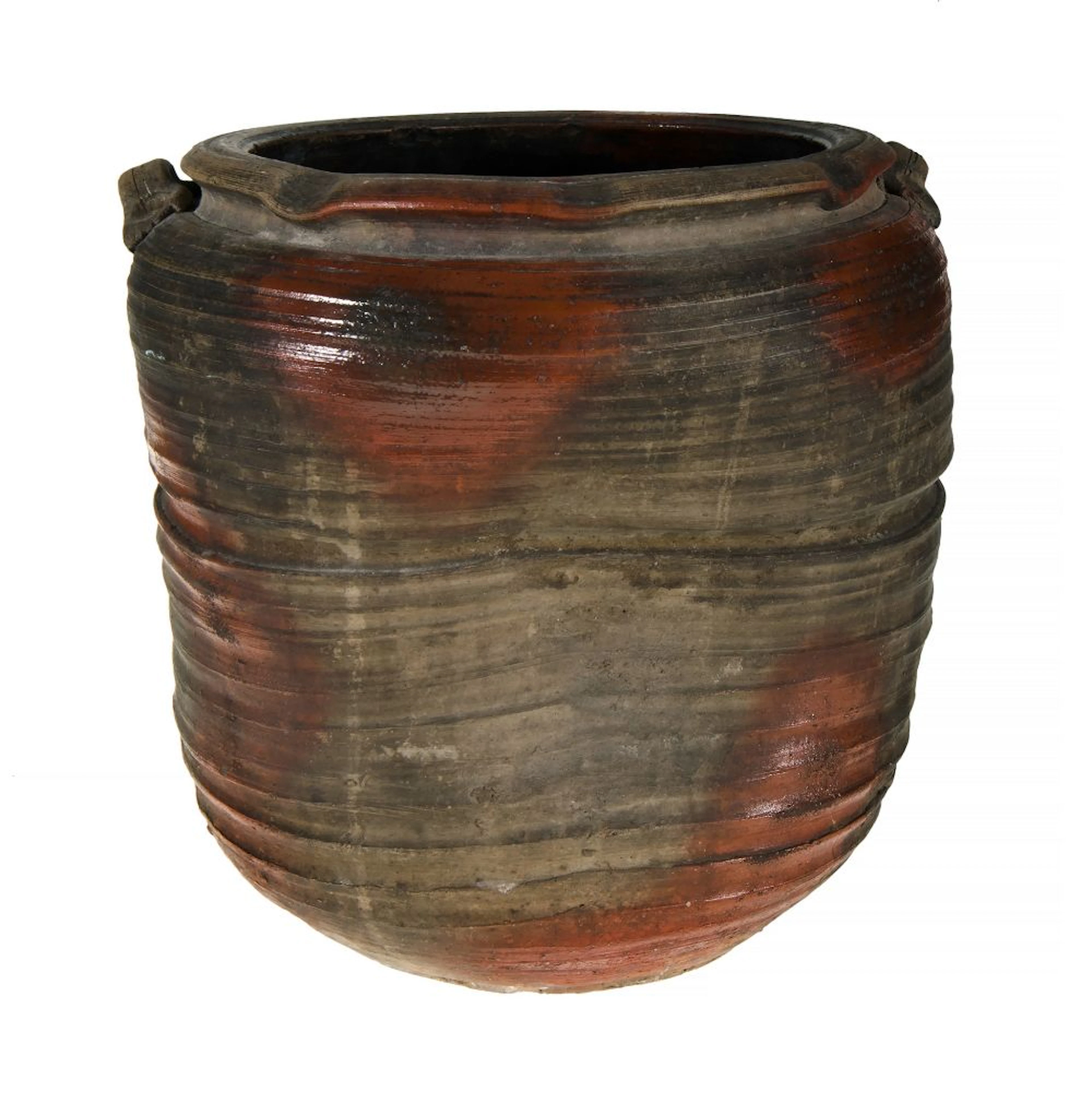 Large 19th C Japanese Bizen-ware Storage Jar